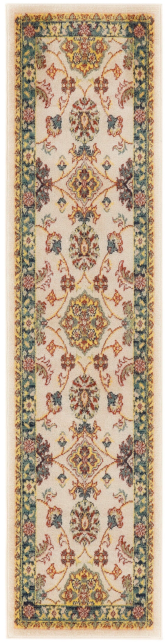 Nourison Home Outdoor Essentials 2' x 8' Runner Rug, Ivory/Gold, large