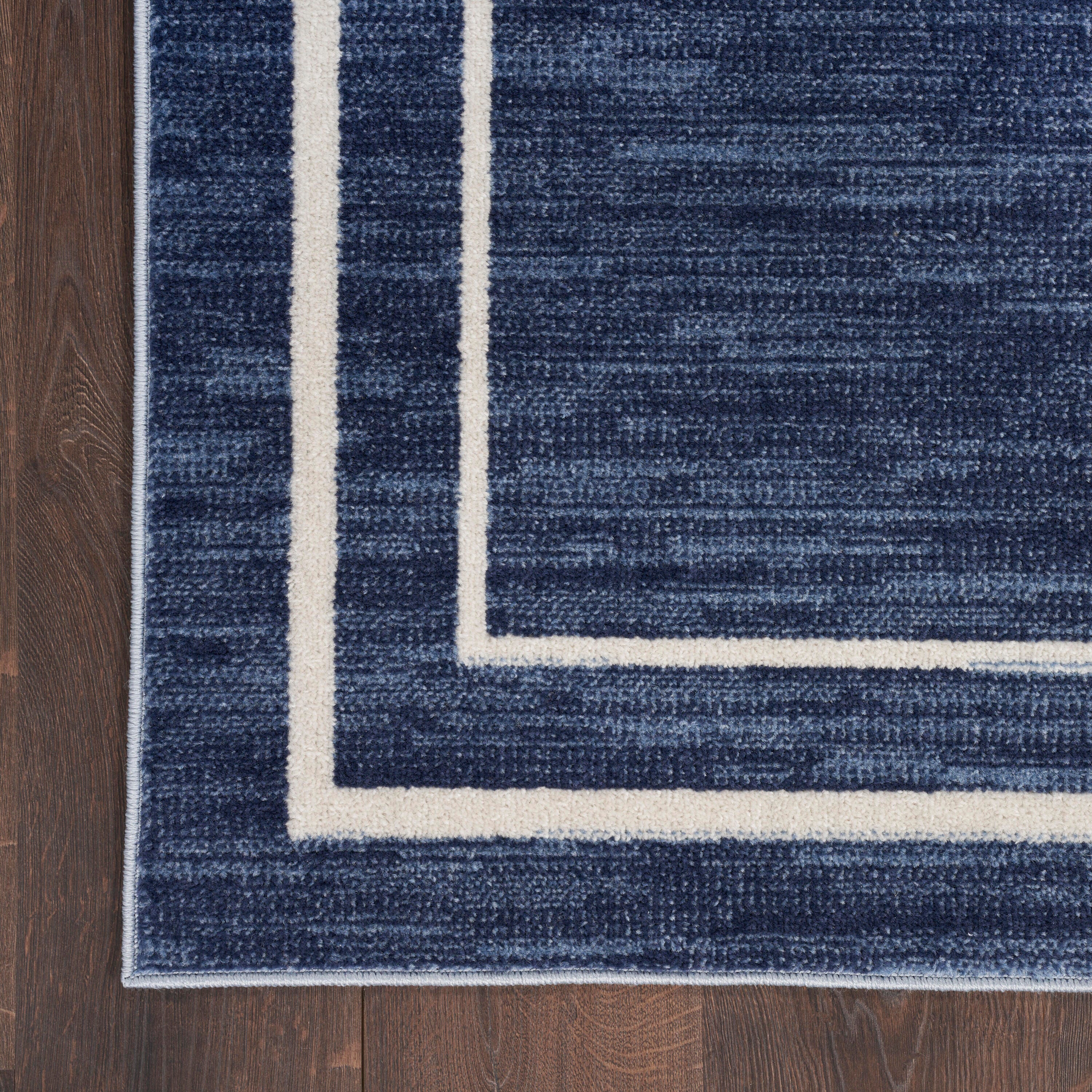 Nourison Home Outdoor Essentials 3' x 5' Area Rug, Navy/Ivory, large