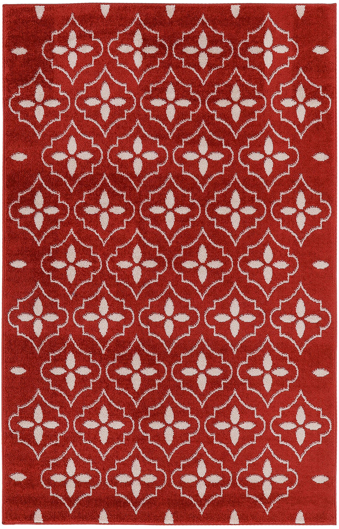 Nourison Home Outdoor Essentials 4' x 6' Area Rug, Brick/Ivory, large