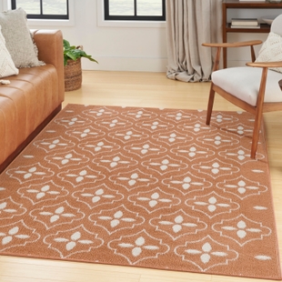 Nourison Home Outdoor Essentials 4' x 6' Area Rug, Copper, rollover