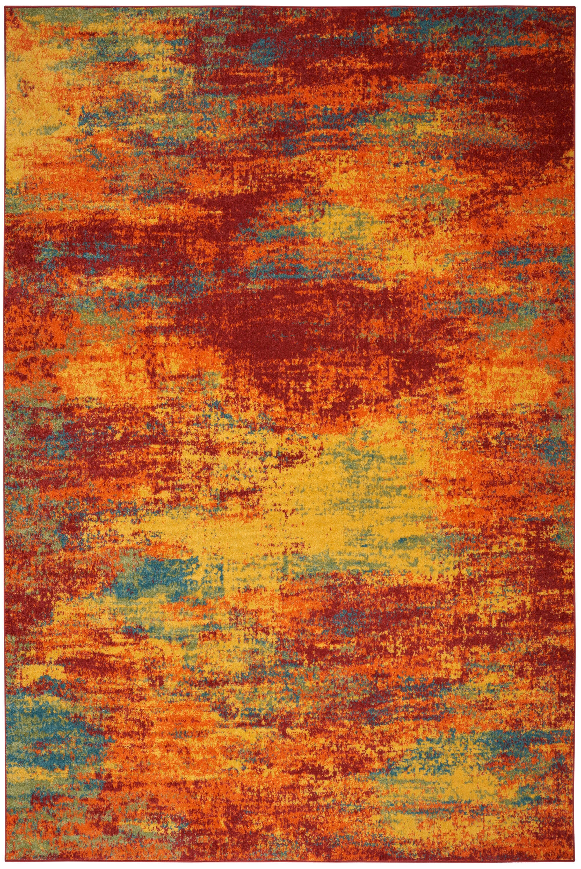Nourison Home Outdoor Essentials 4' x 6' Area Rug, Flame, large