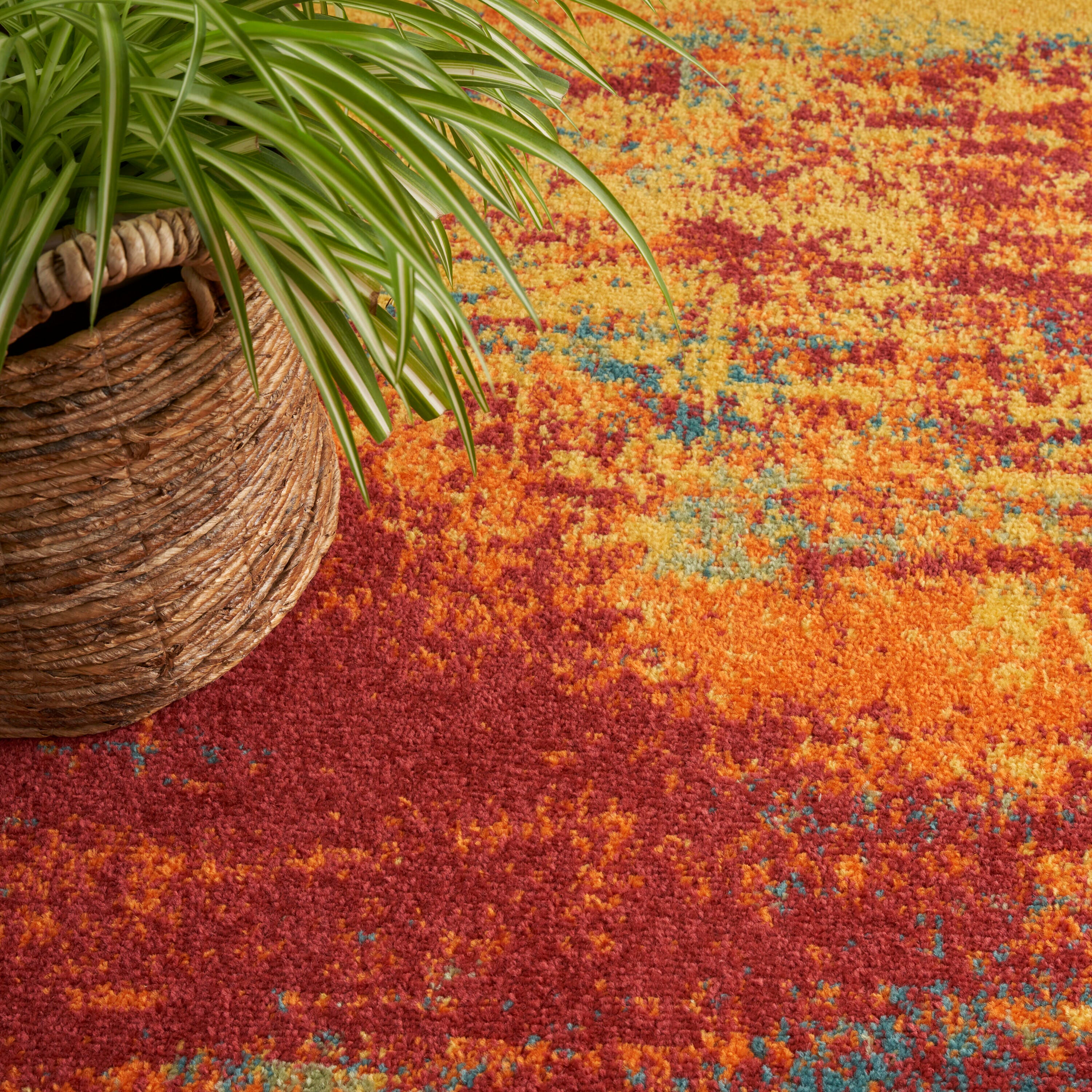 Nourison Home Outdoor Essentials 4' x 6' Area Rug, Flame, large