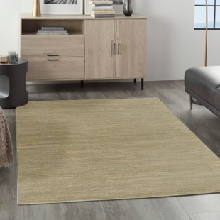 Nourison Home Outdoor Essentials 4' x 6' Area Rug, Green/Gold, rollover