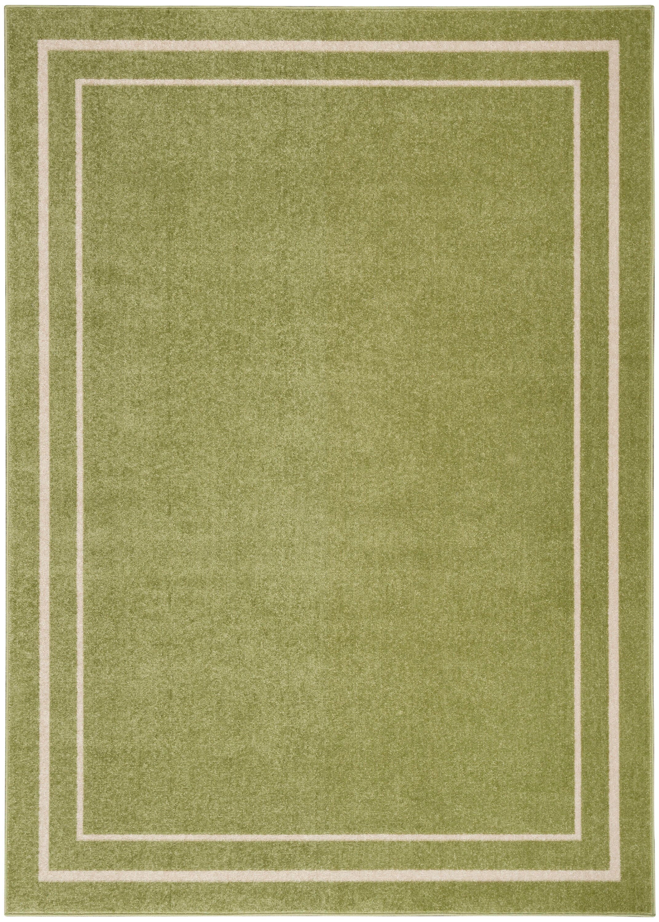 Nourison Home Outdoor Essentials 4' x 6' Area Rug, Green/Ivory, large