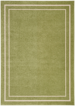Nourison Home Outdoor Essentials 4' x 6' Area Rug, Green/Ivory, large