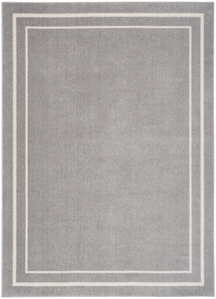 Nourison Home Outdoor Essentials 4' x 6' Area Rug, Gray/Ivory, large