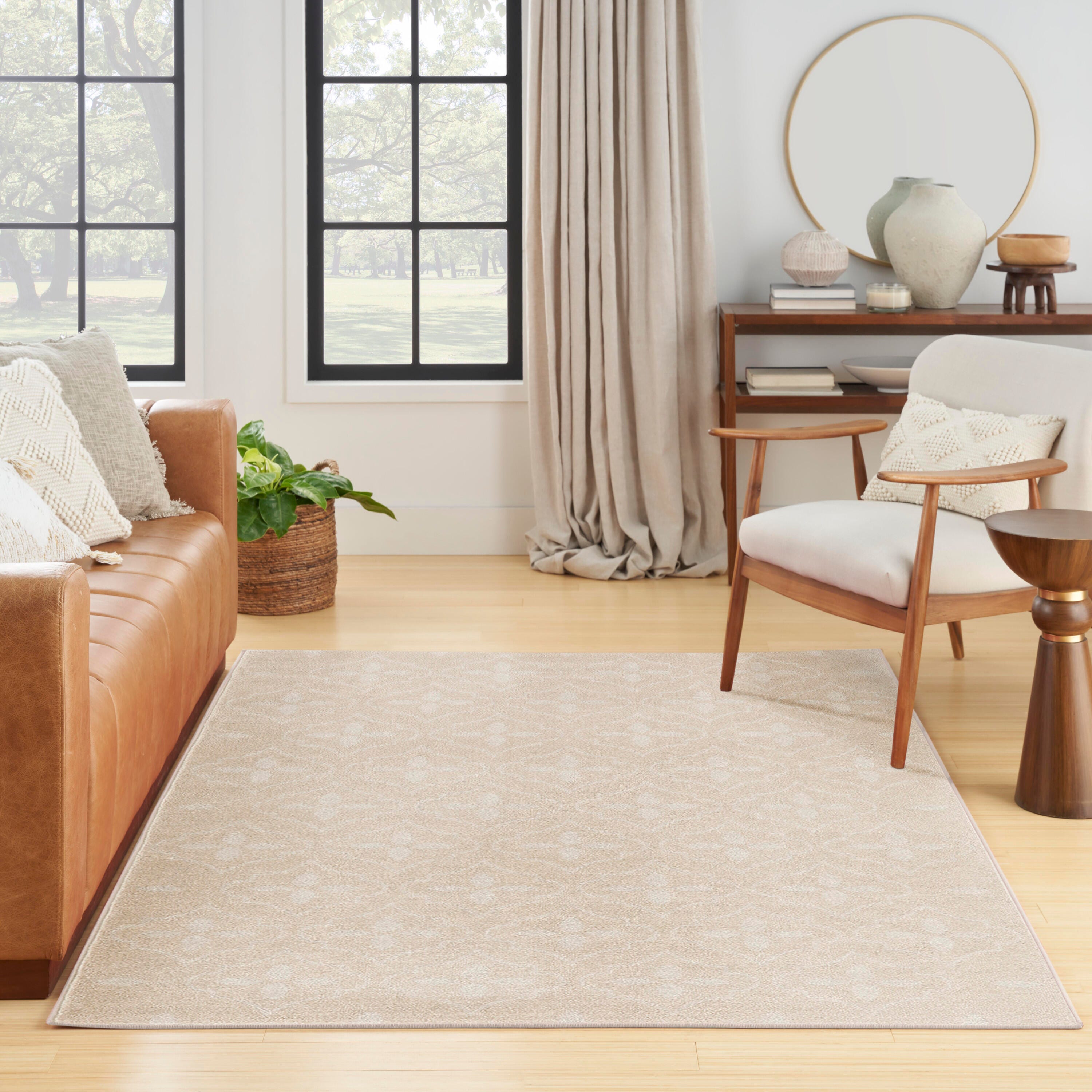 Nourison Home Outdoor Essentials 4' x 6' Area Rug, Ivory/Beige, large