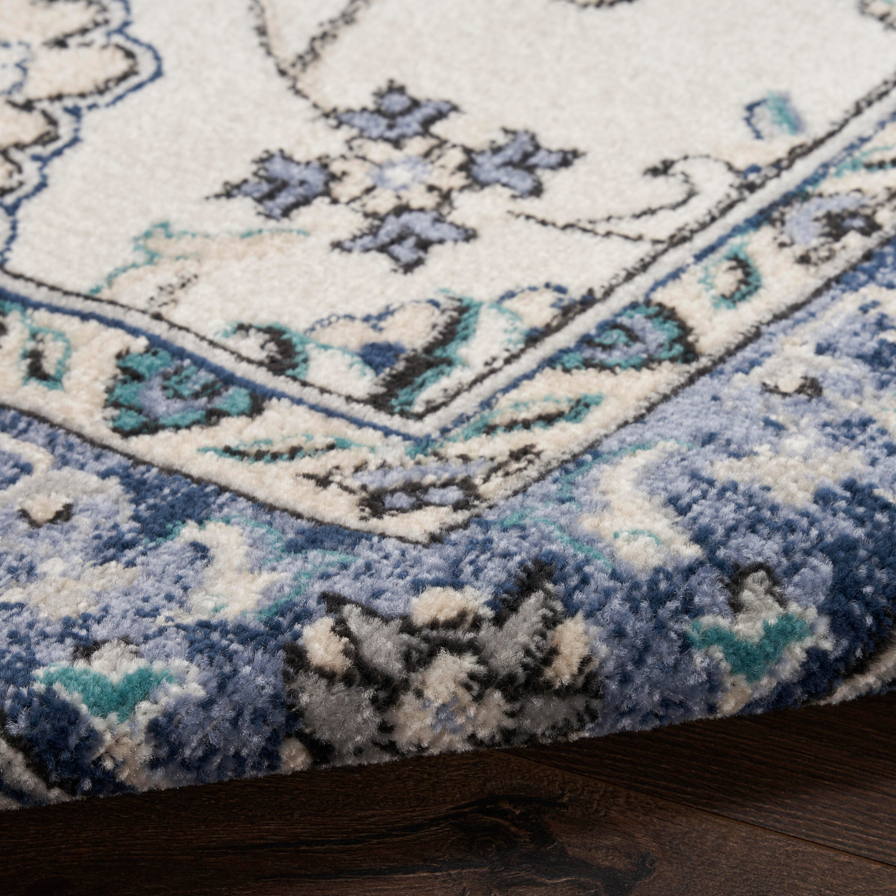 Nourison Home Outdoor Essentials 4' x 6' Area Rug, Ivory/Blue, large