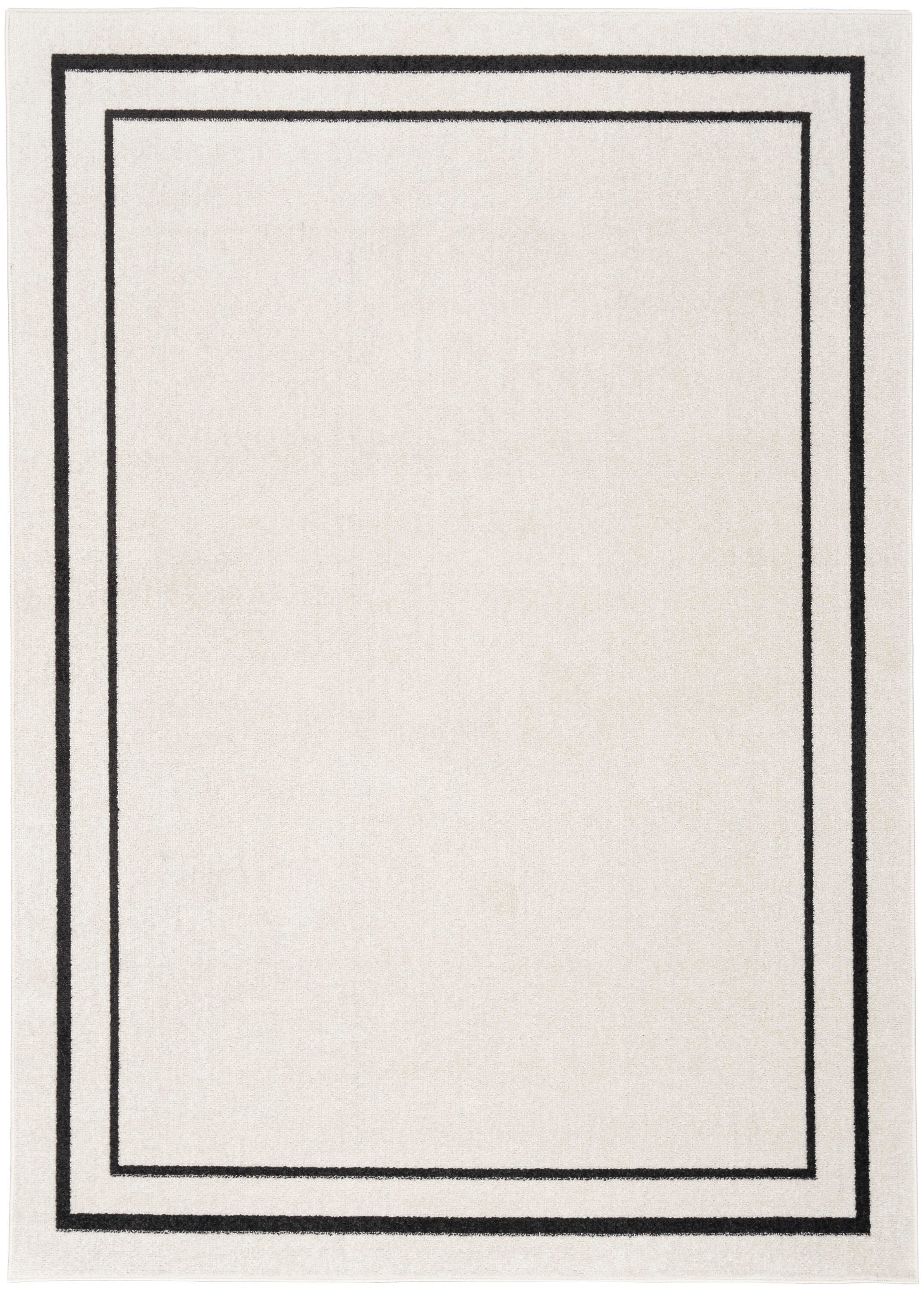 Nourison Home Outdoor Essentials 4' x 6' Area Rug, Ivory/Black, large