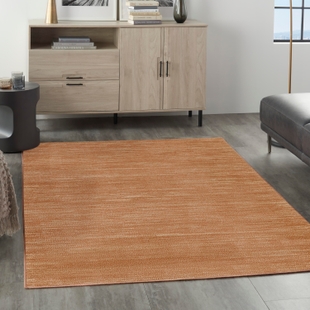 Nourison Home Outdoor Essentials 4' x 6' Area Rug, Rust, rollover