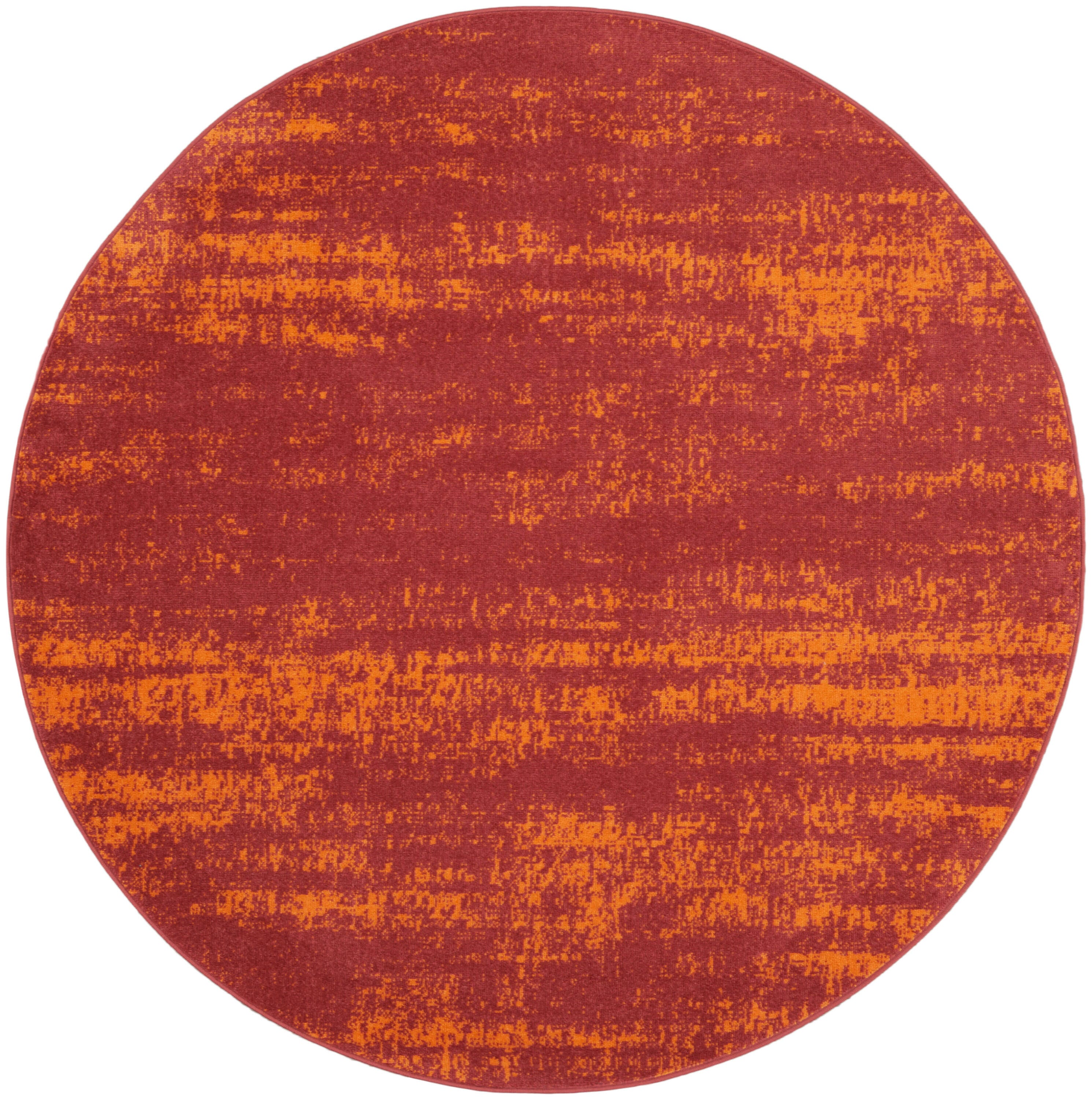 Nourison Home Outdoor Essentials 4' x Round Area Rug, Red, large