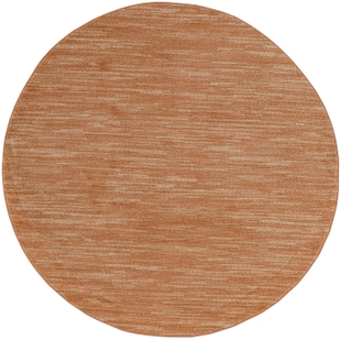 Nourison Home Outdoor Essentials 4' x Round Area Rug, Rust, large