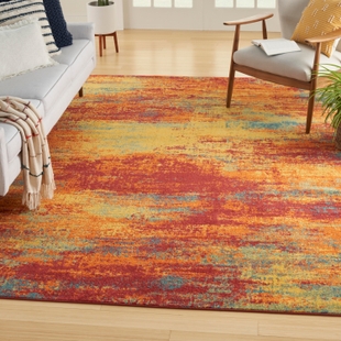 Nourison Home Outdoor Essentials 5' x 7' Area Rug, Flame, rollover