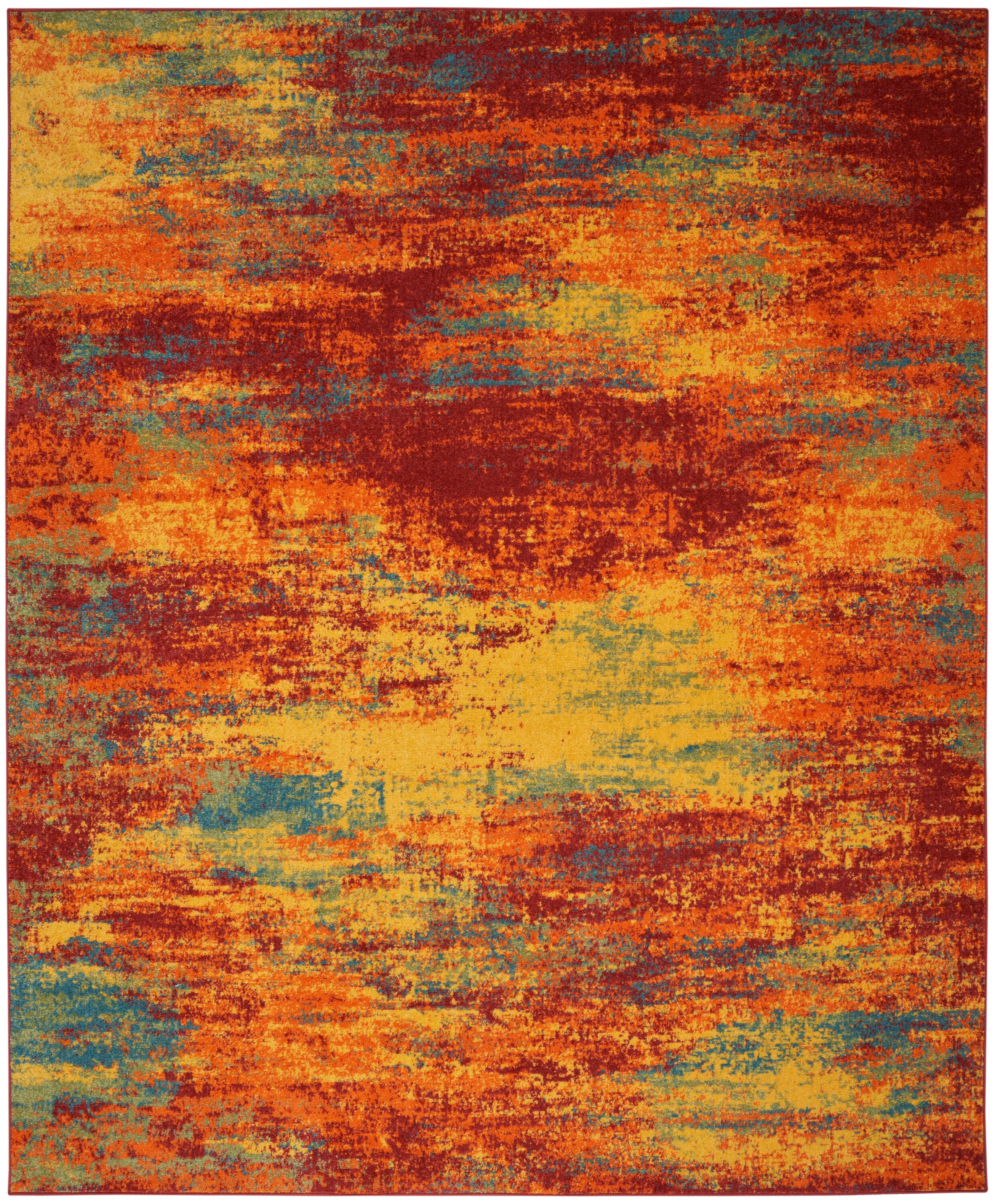 Nourison Home Outdoor Essentials 5' x 7' Area Rug, Flame, large