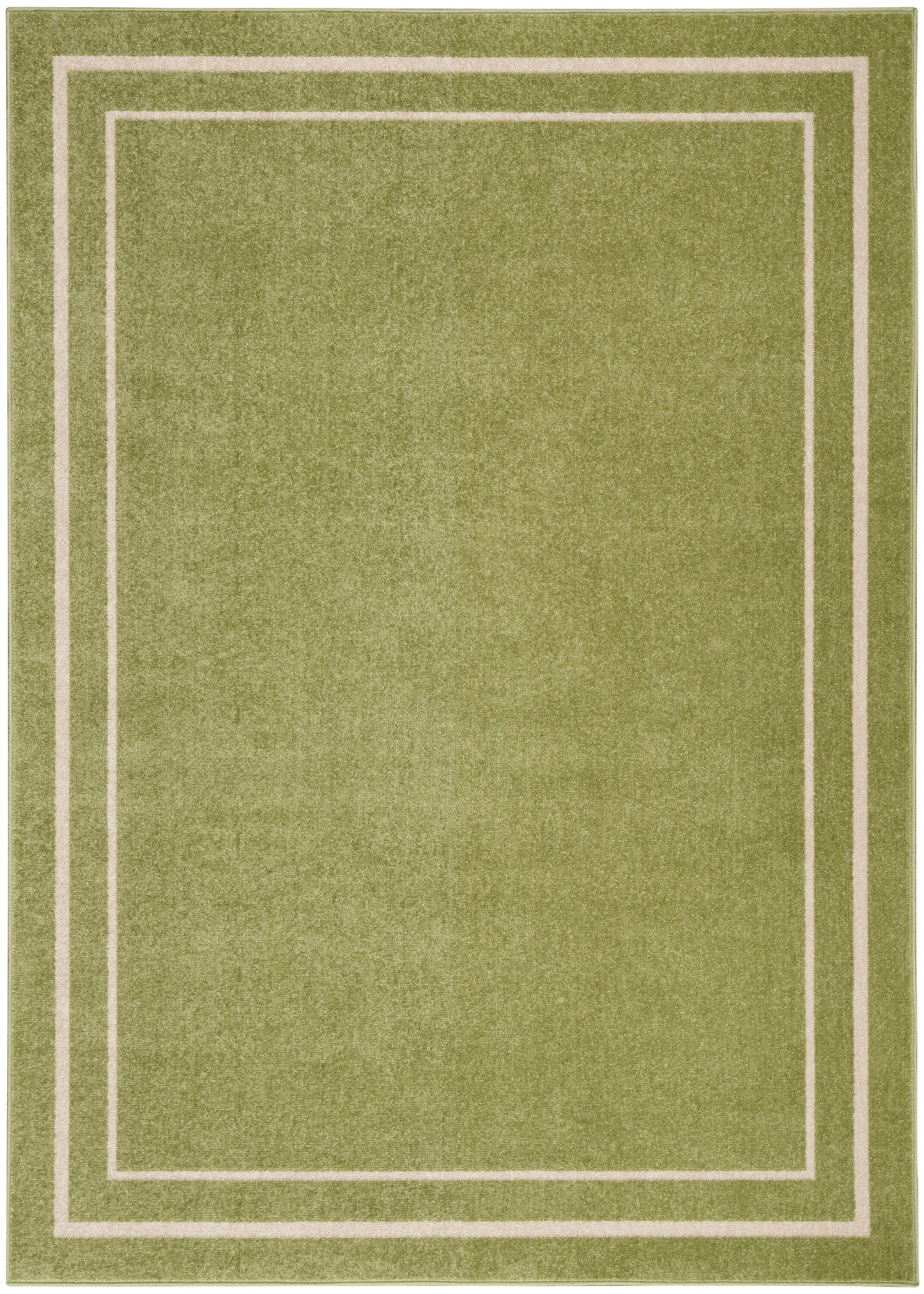 Nourison Home Outdoor Essentials 5' x 7' Area Rug, Green/Ivory, large