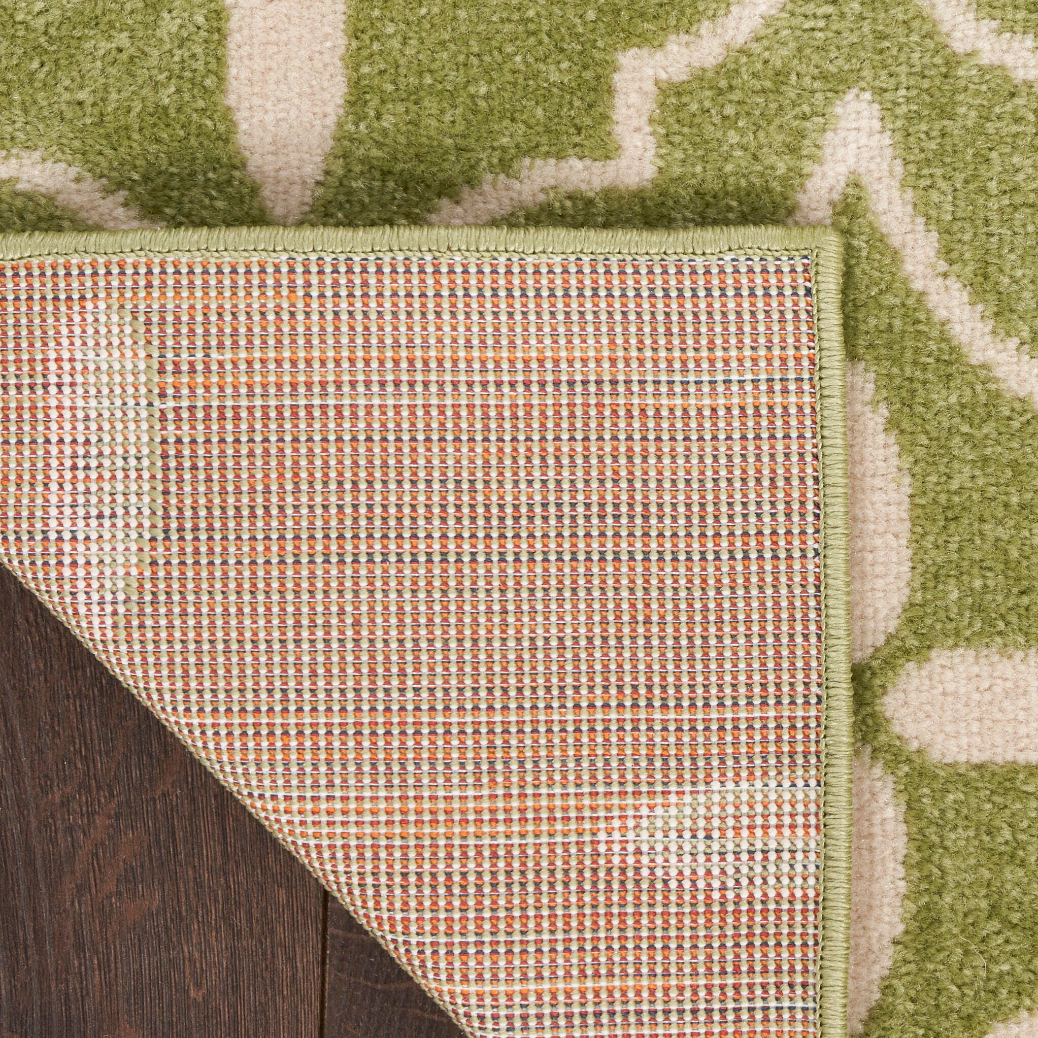 Nourison Home Outdoor Essentials 5' x 7' Area Rug, Green/Ivory, large
