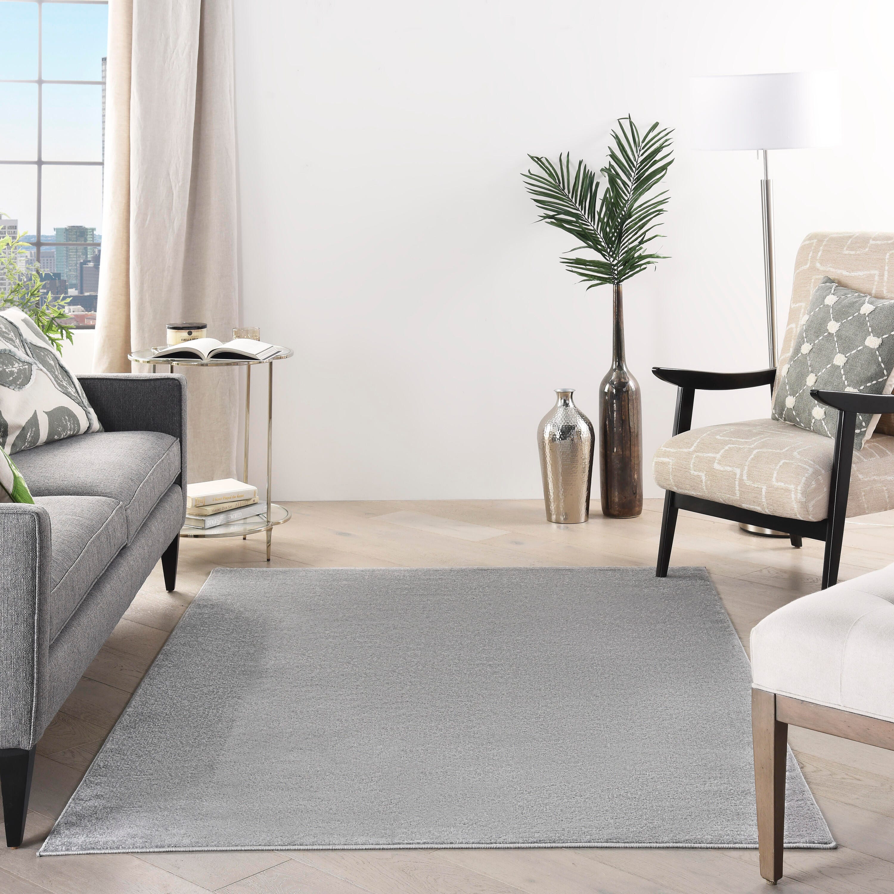 Nourison Home Outdoor Essentials 5' x 8' Area Rug, Silver/Gray, large
