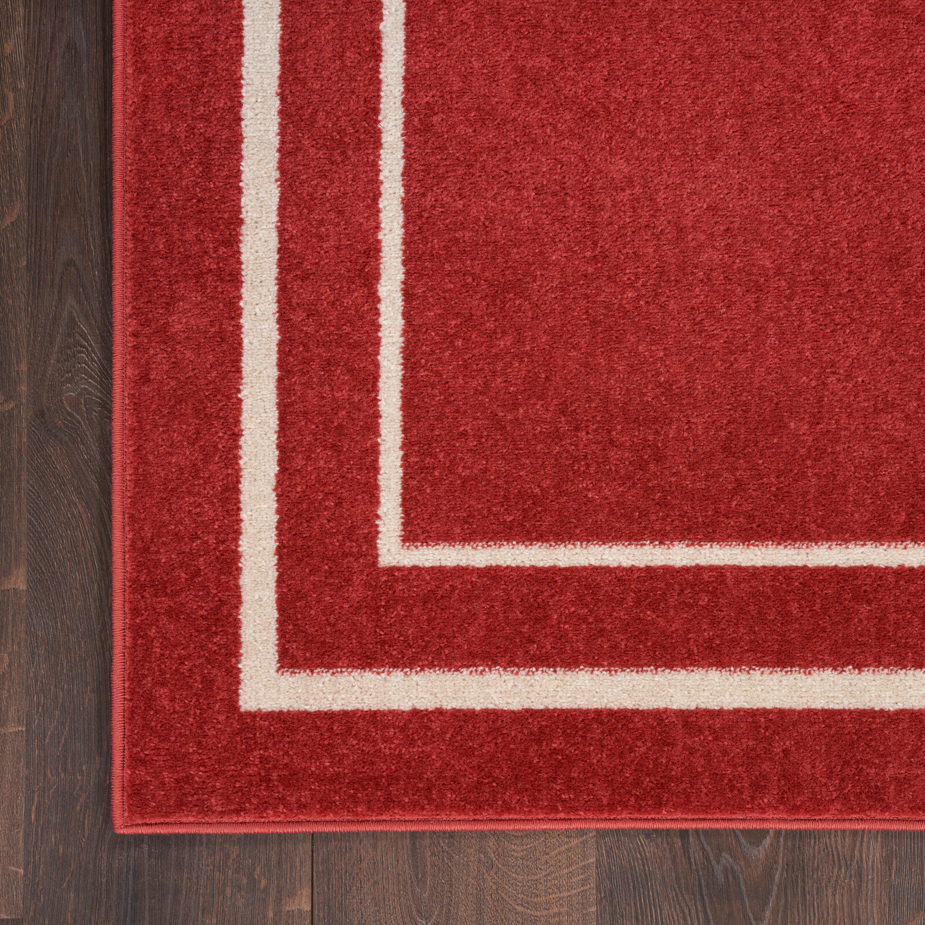 Nourison Home Outdoor Essentials 5' x Square Area Rug, Brick/Ivory, large