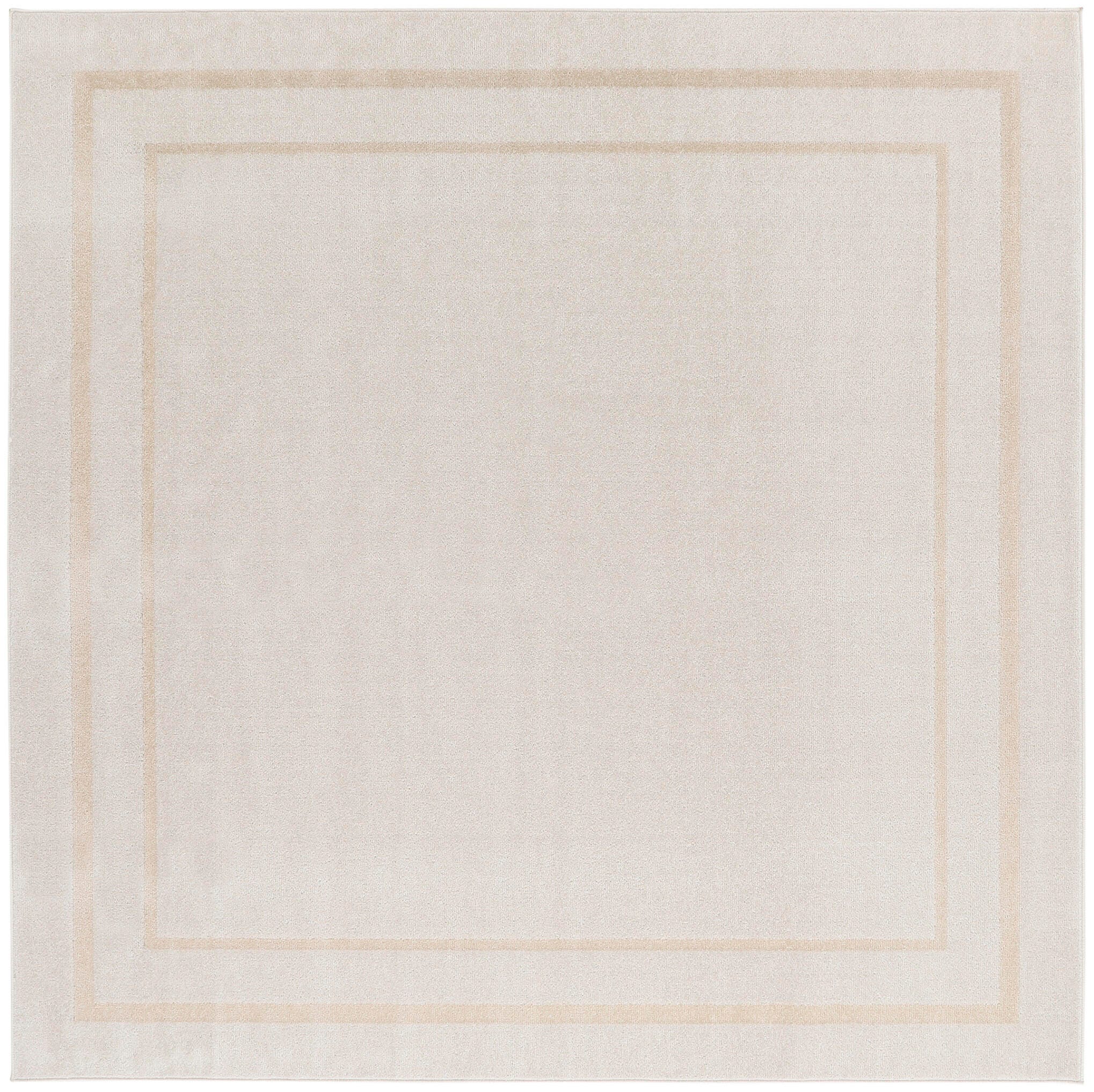 Nourison Home Outdoor Essentials 5' x Square Area Rug, Ivory/Gold, large