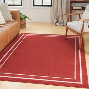 Nourison Home Outdoor Essentials 6' x 9' Area Rug, Brick/Ivory, rollover