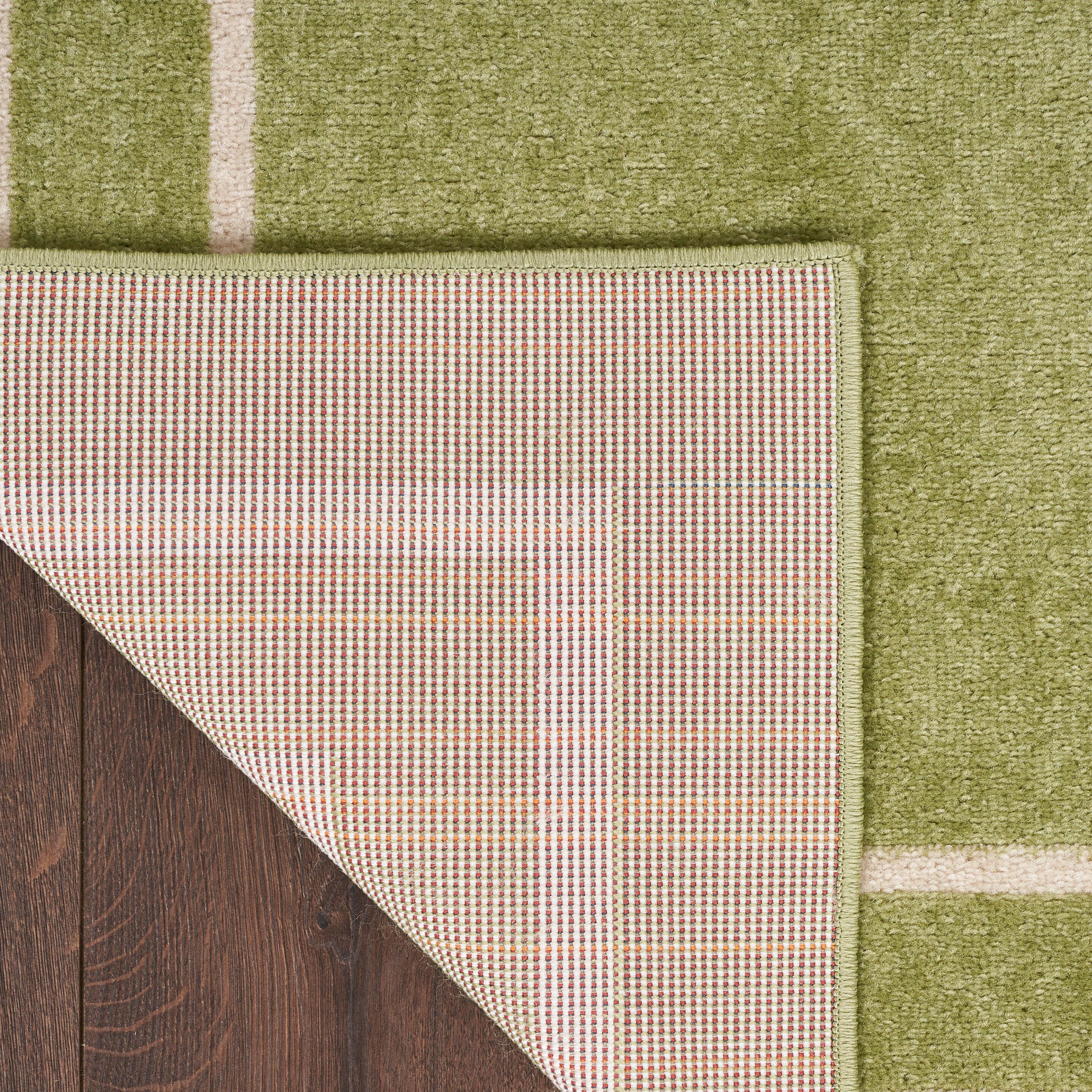 Nourison Home Outdoor Essentials 6' x 9' Area Rug, Green/Ivory, large