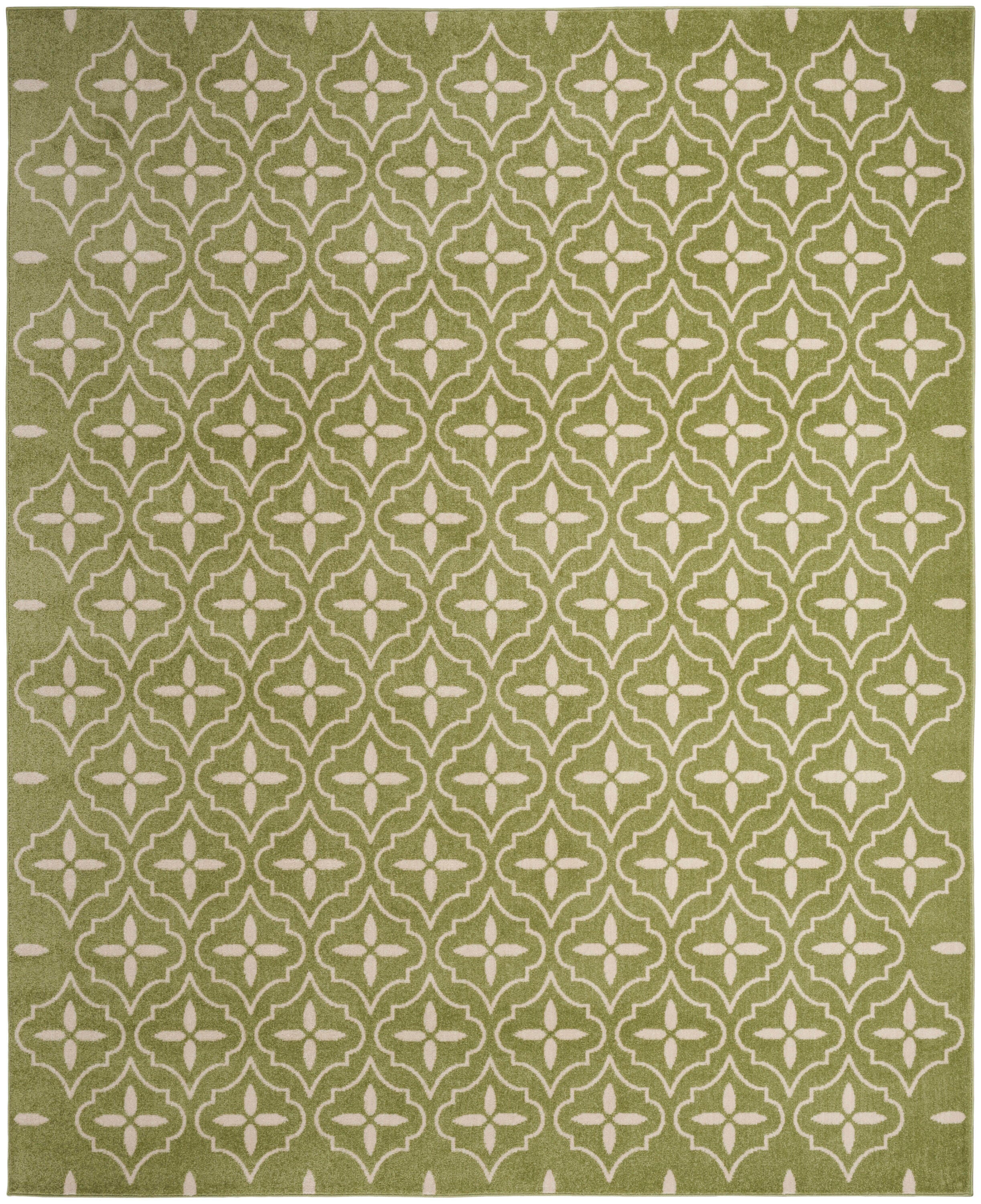 Nourison Home Outdoor Essentials 6' x 9' Area Rug, Green/Ivory, large