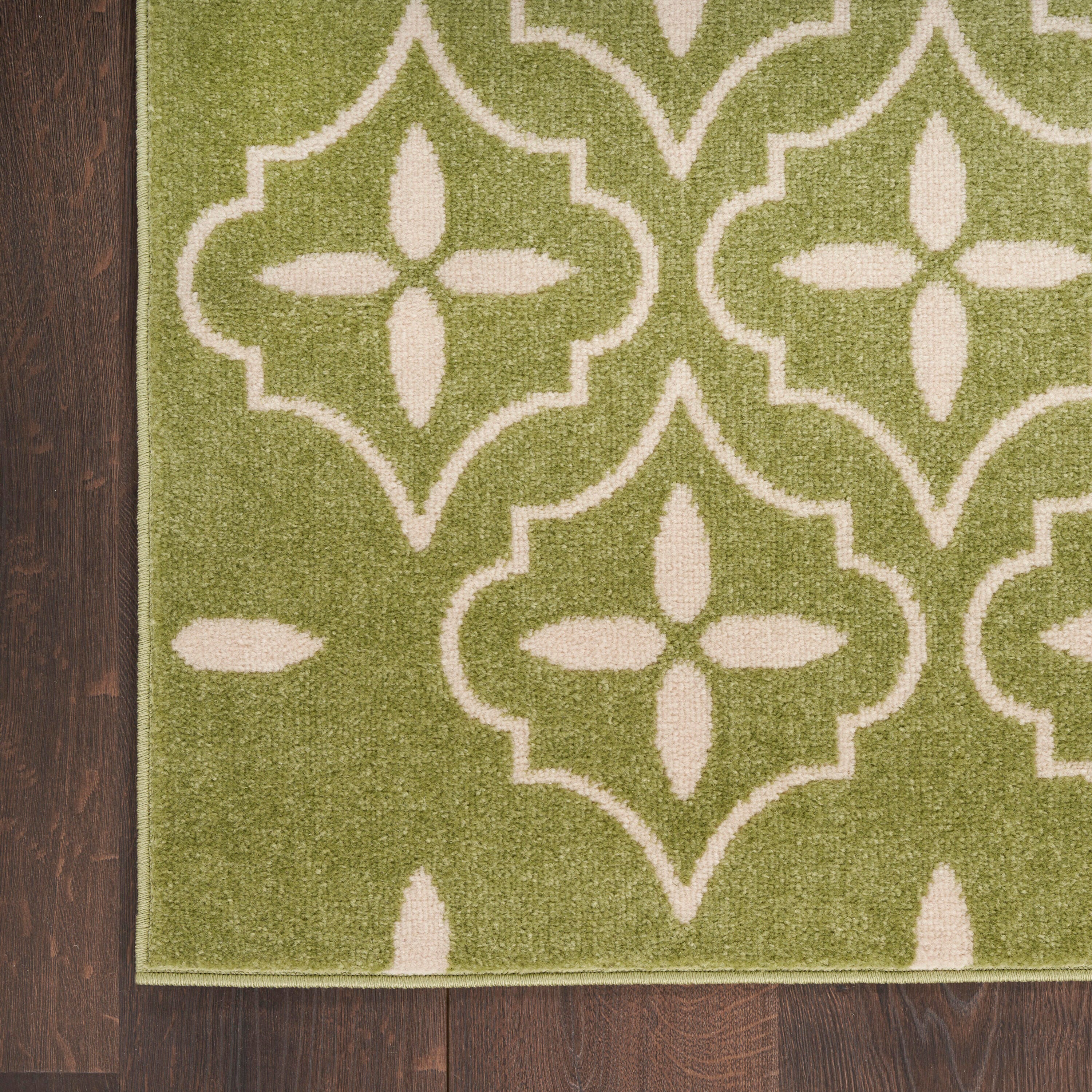 Nourison Home Outdoor Essentials 6' x 9' Area Rug, Green/Ivory, large