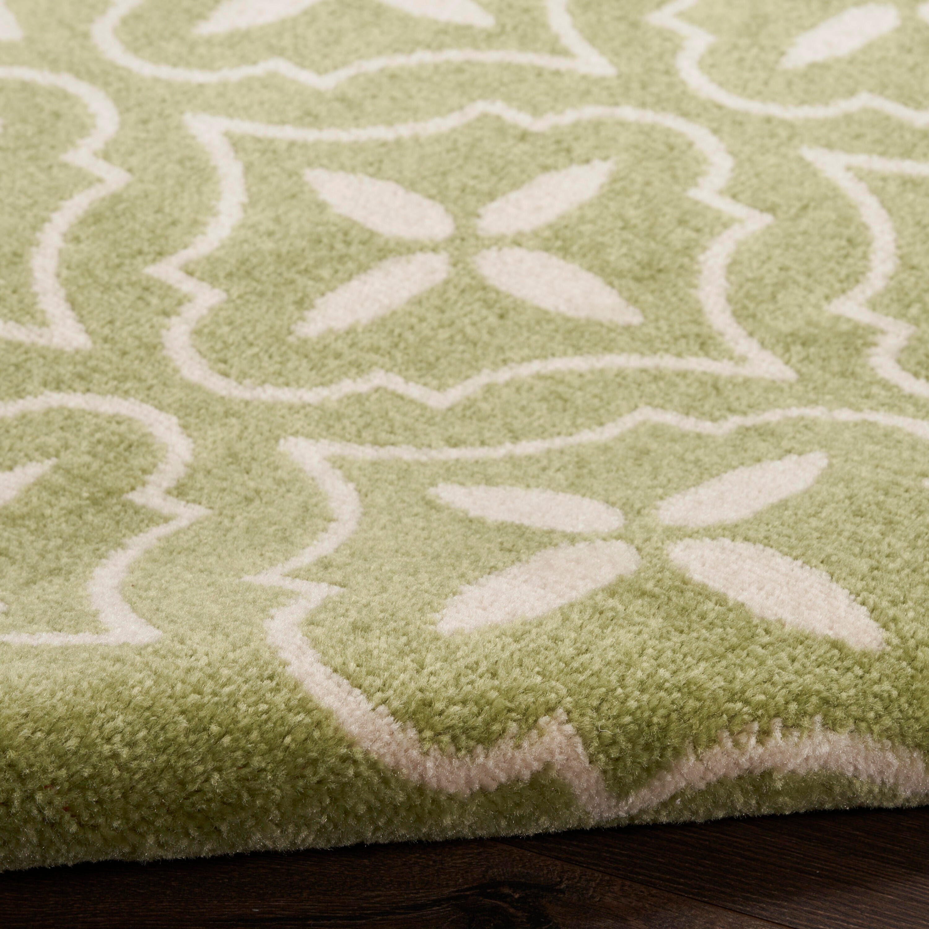 Nourison Home Outdoor Essentials 6' x 9' Area Rug, Green/Ivory, large