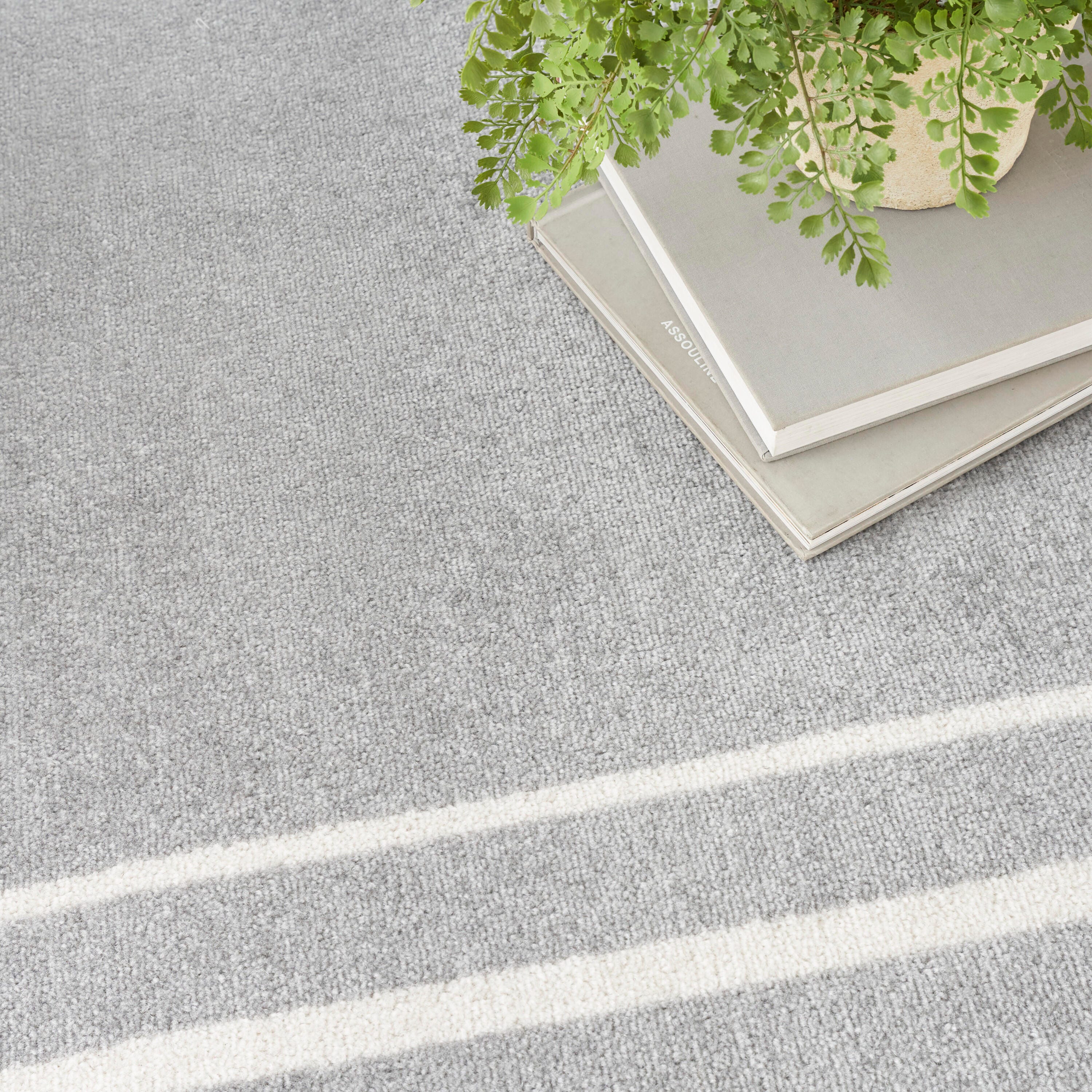 Nourison Home Outdoor Essentials 6' x 9' Area Rug, Gray/Ivory, large