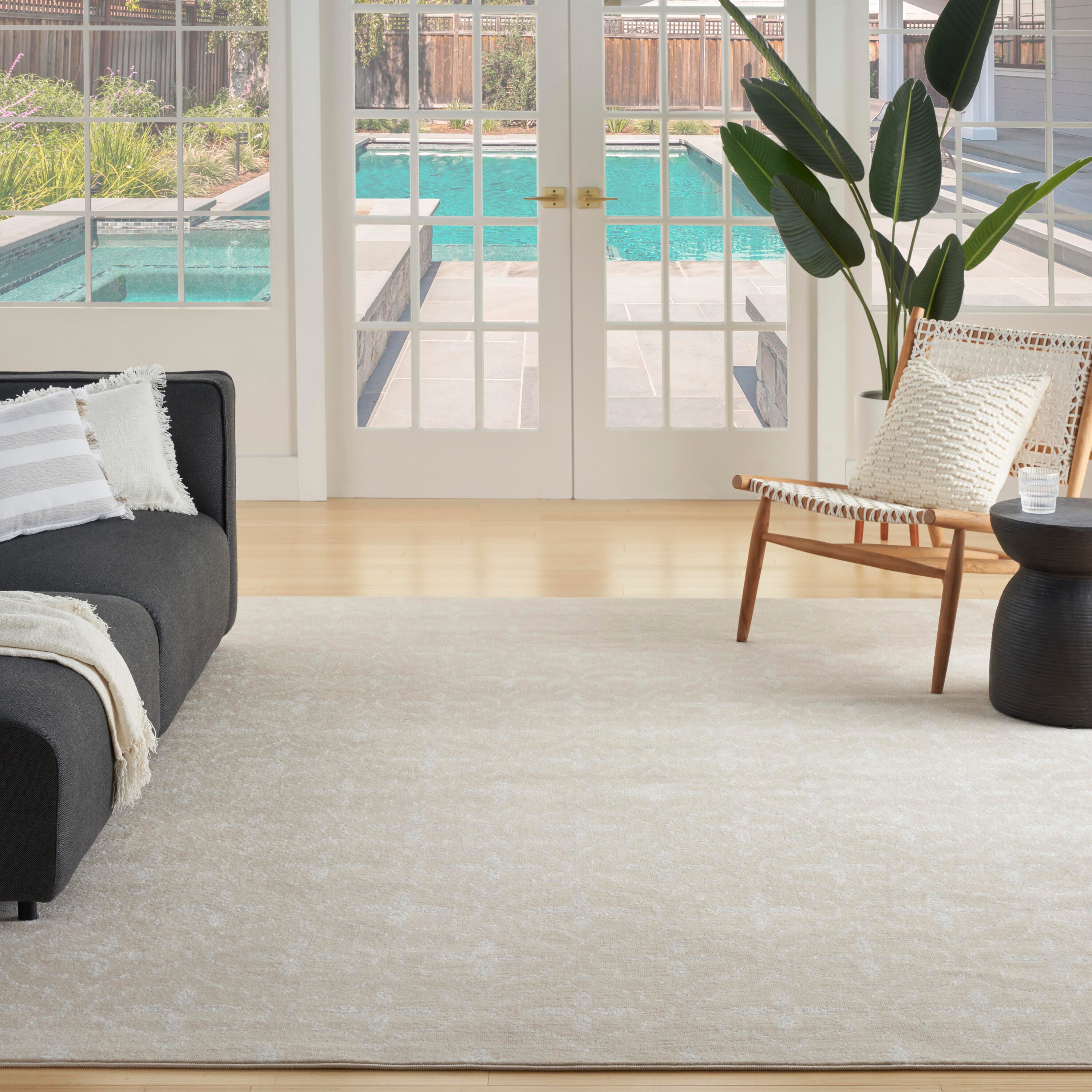 Nourison Home Outdoor Essentials 6' x 9' Area Rug, Ivory/Beige, large