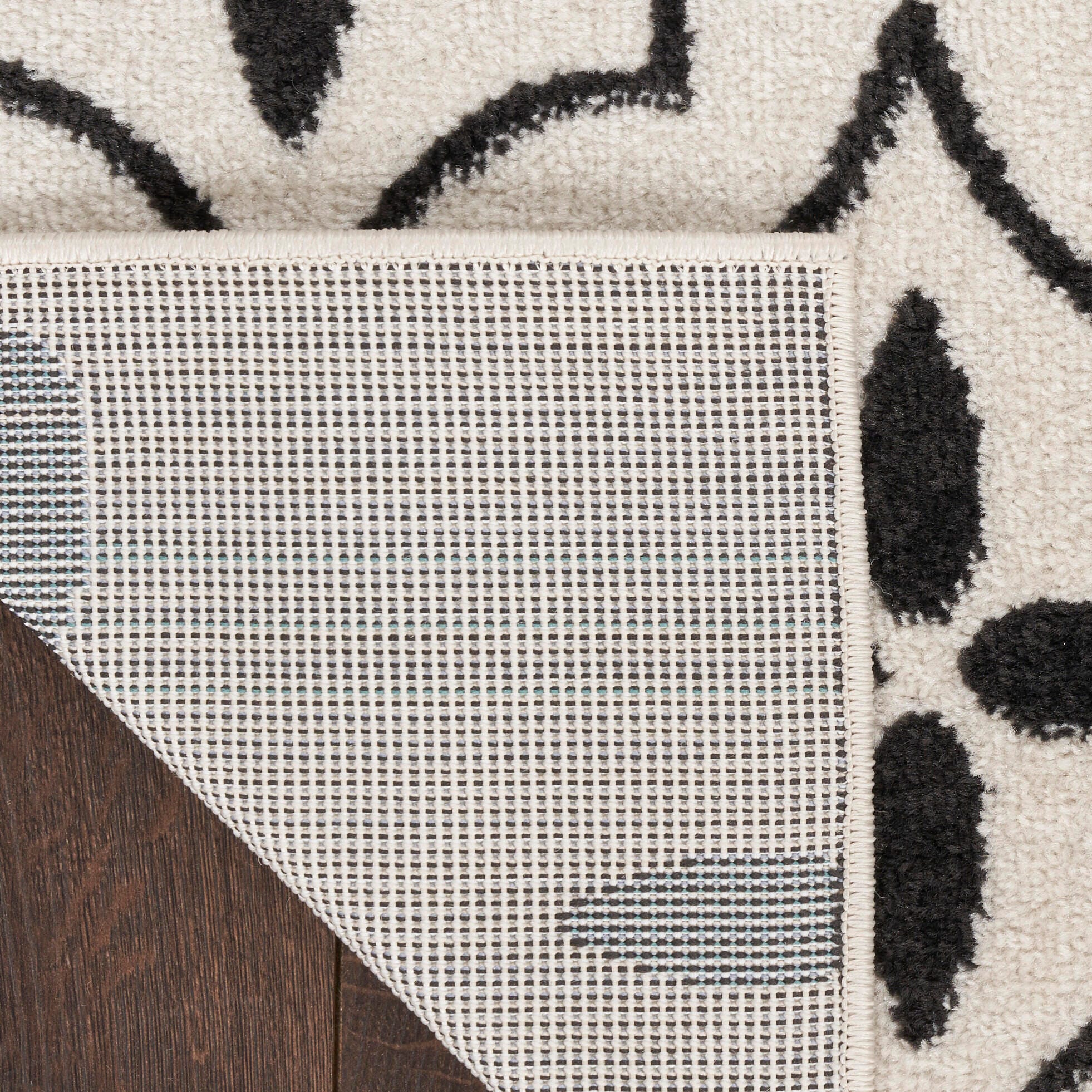 Nourison Home Outdoor Essentials 6' x 9' Area Rug, Ivory/Black, large