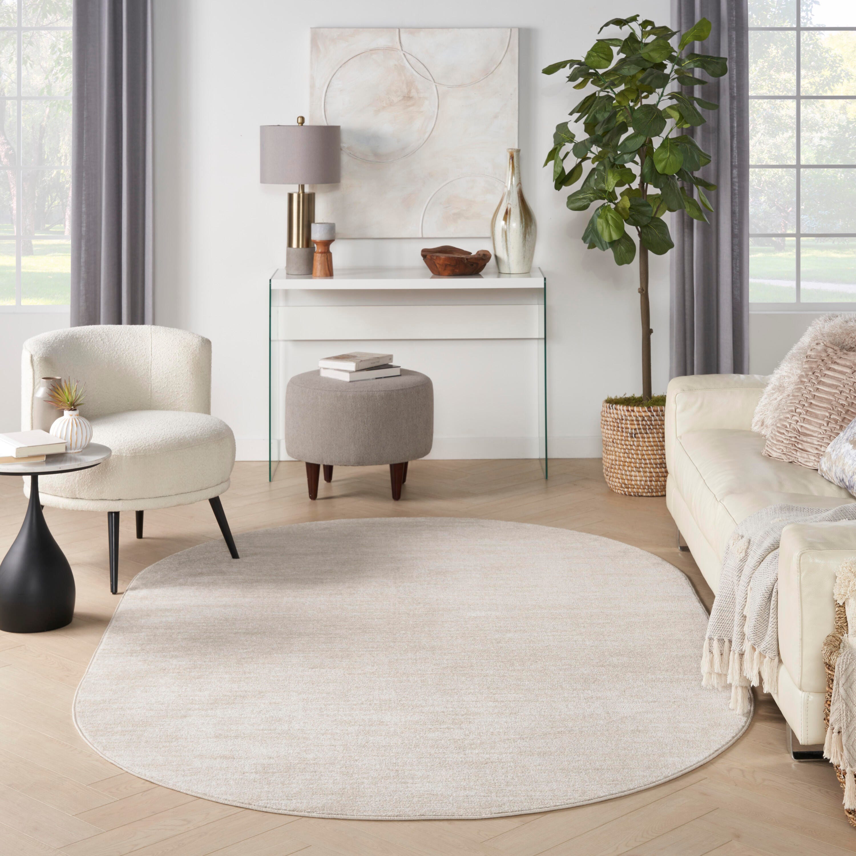 Nourison Home Outdoor Essentials 6' x 9' Area Rug, Ivory/Beige, large