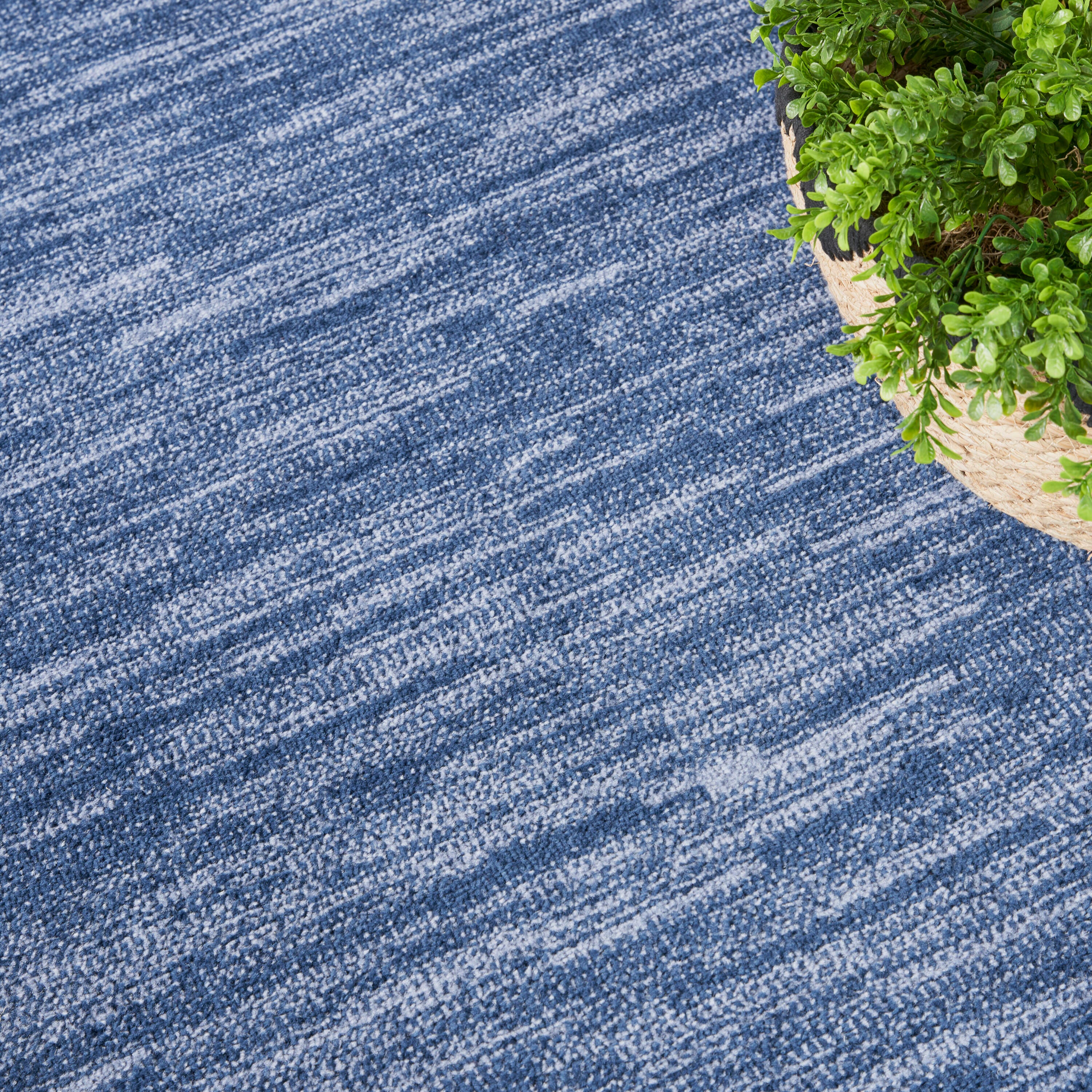 Nourison Home Outdoor Essentials 6' x 9' Area Rug, Navy Blue, large