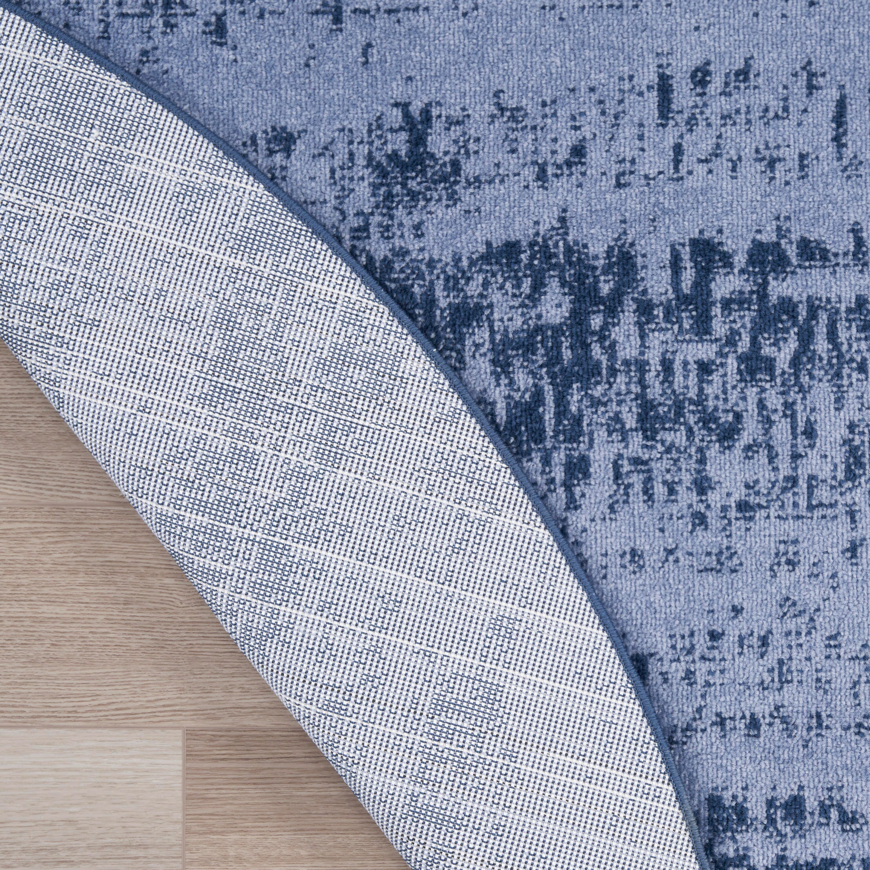 Nourison Home Outdoor Essentials 6' x Round Area Rug, Denim, large