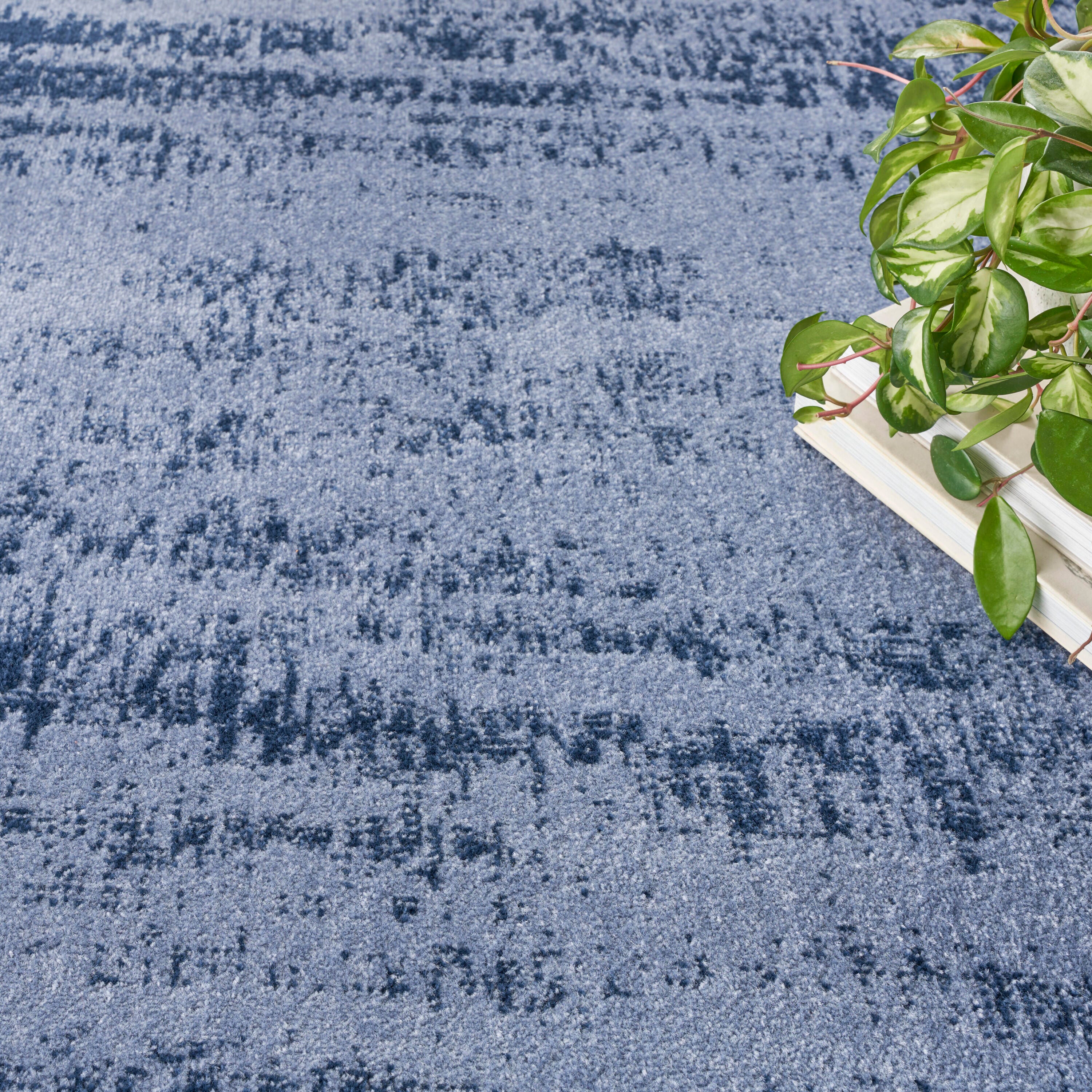 Nourison Home Outdoor Essentials 6' x Round Area Rug, Denim, large