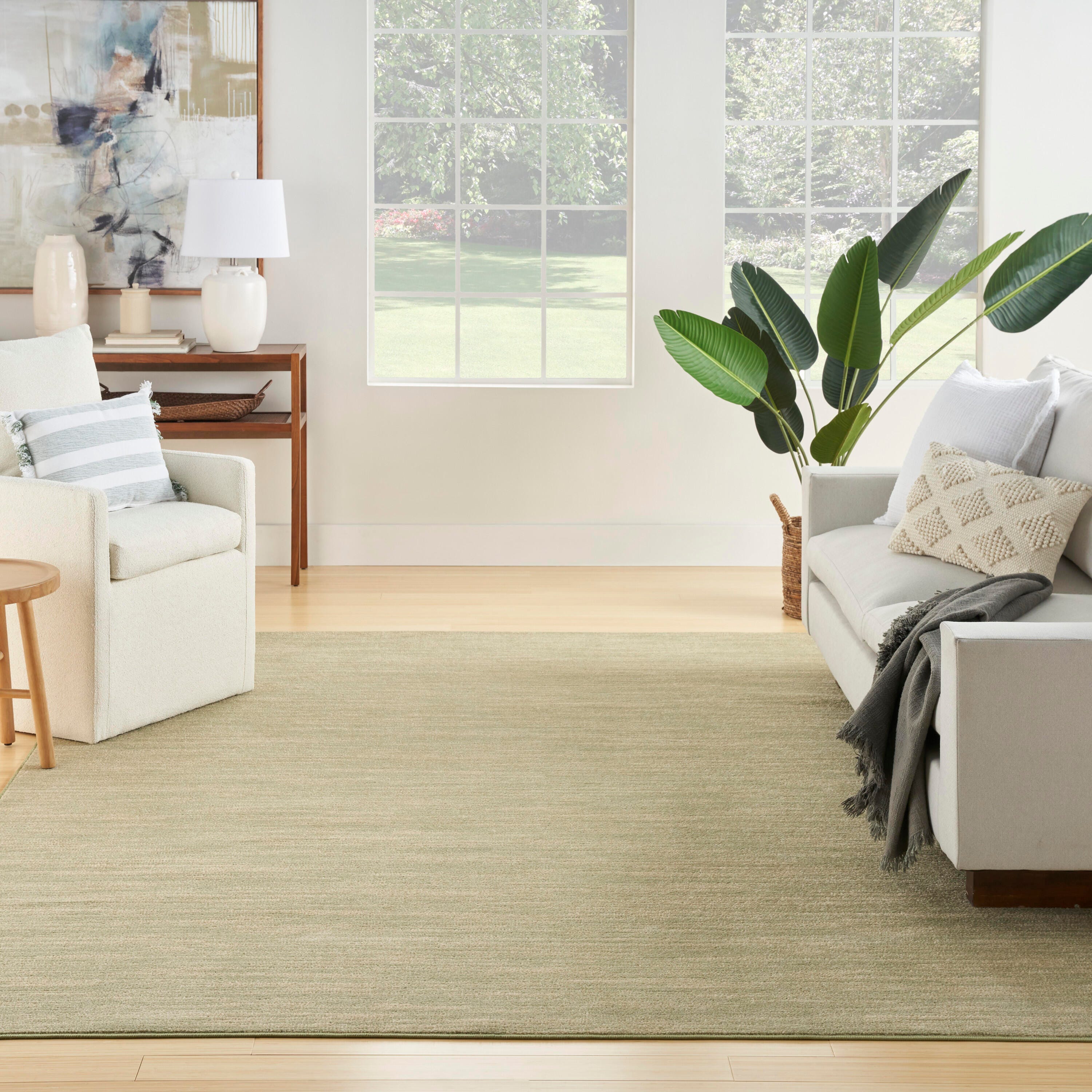 Nourison Home Outdoor Essentials 7' x 10' Area Rug, Green/Gold, large