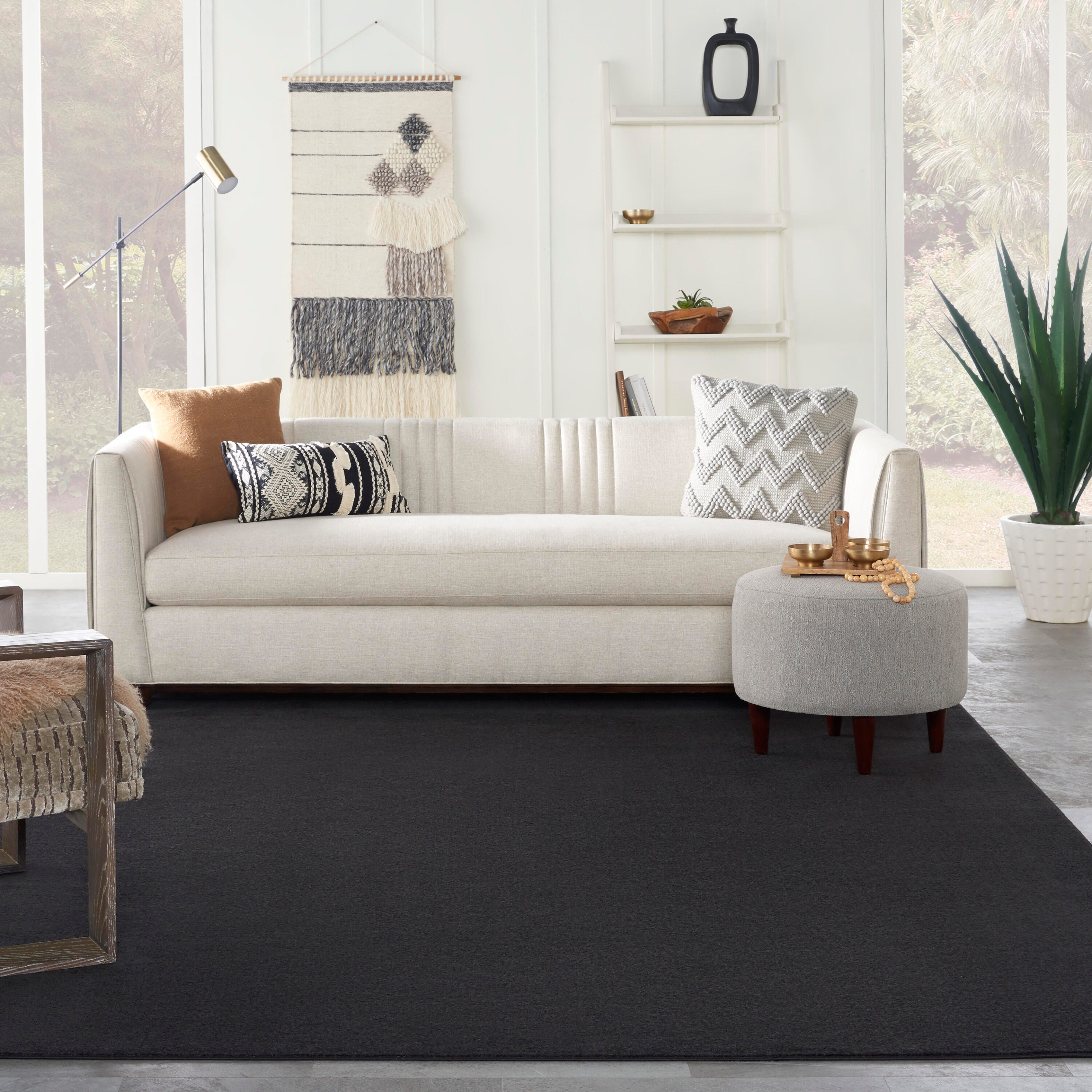 Nourison Home Outdoor Essentials 8' x 11' Area Rug, Black, large