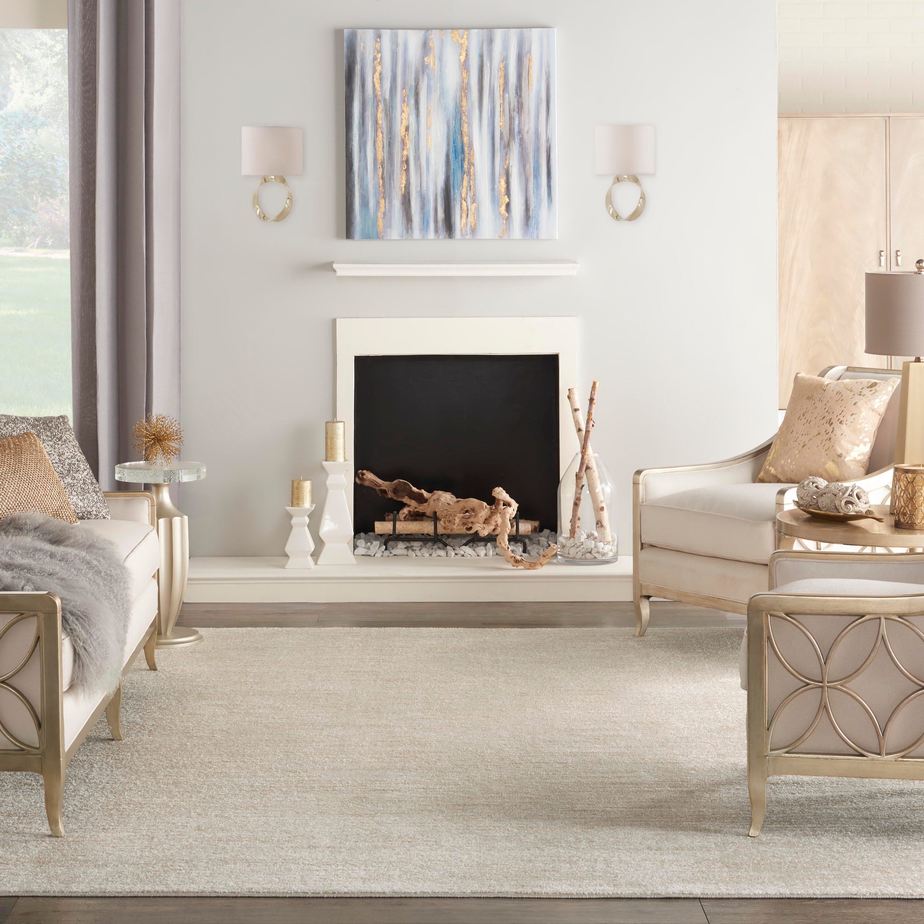 Nourison Home Outdoor Essentials 8' x 11' Area Rug, Ivory/Beige, large