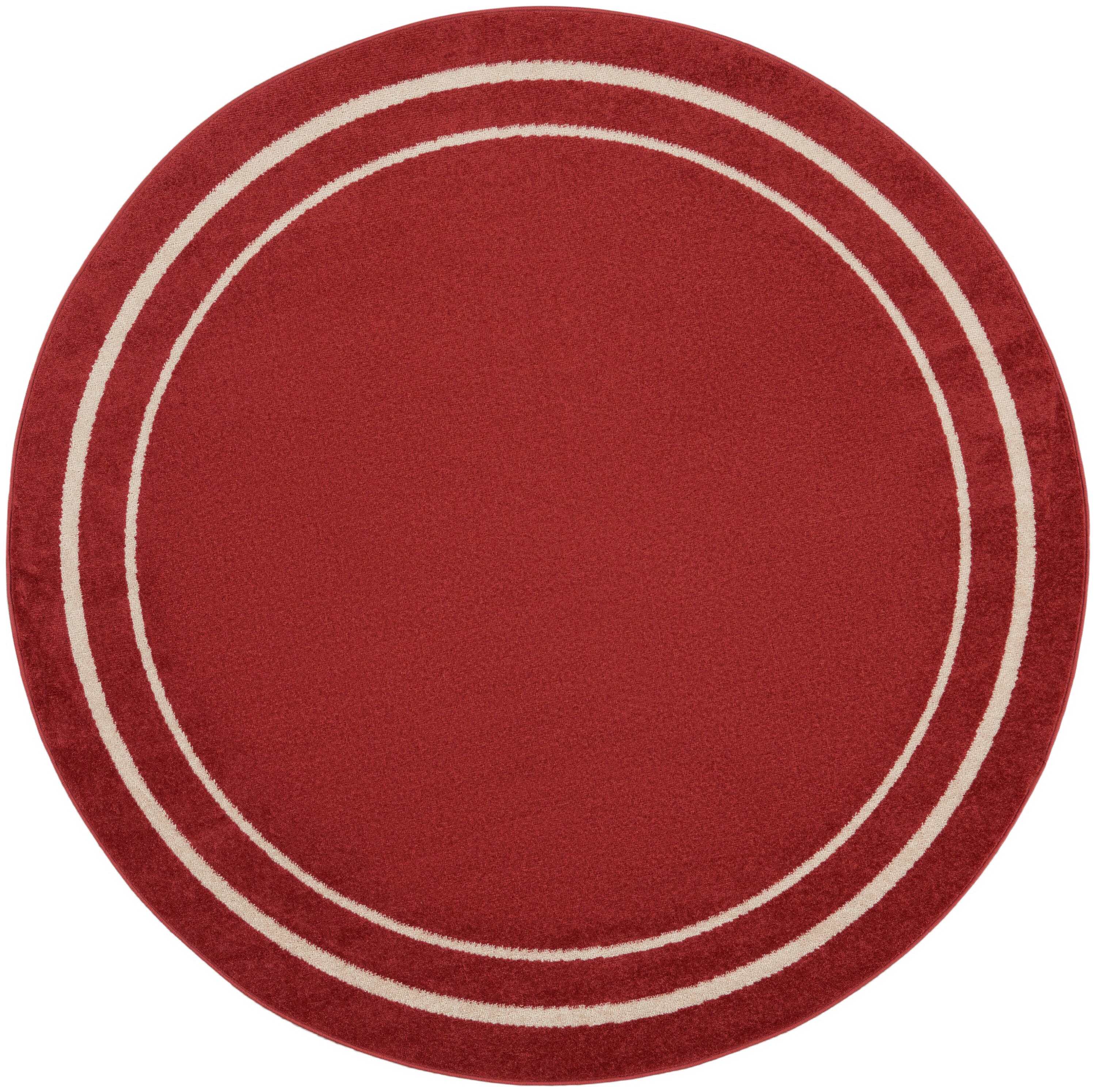 Nourison Home Outdoor Essentials 8' x Round Area Rug, Brick/Ivory, large