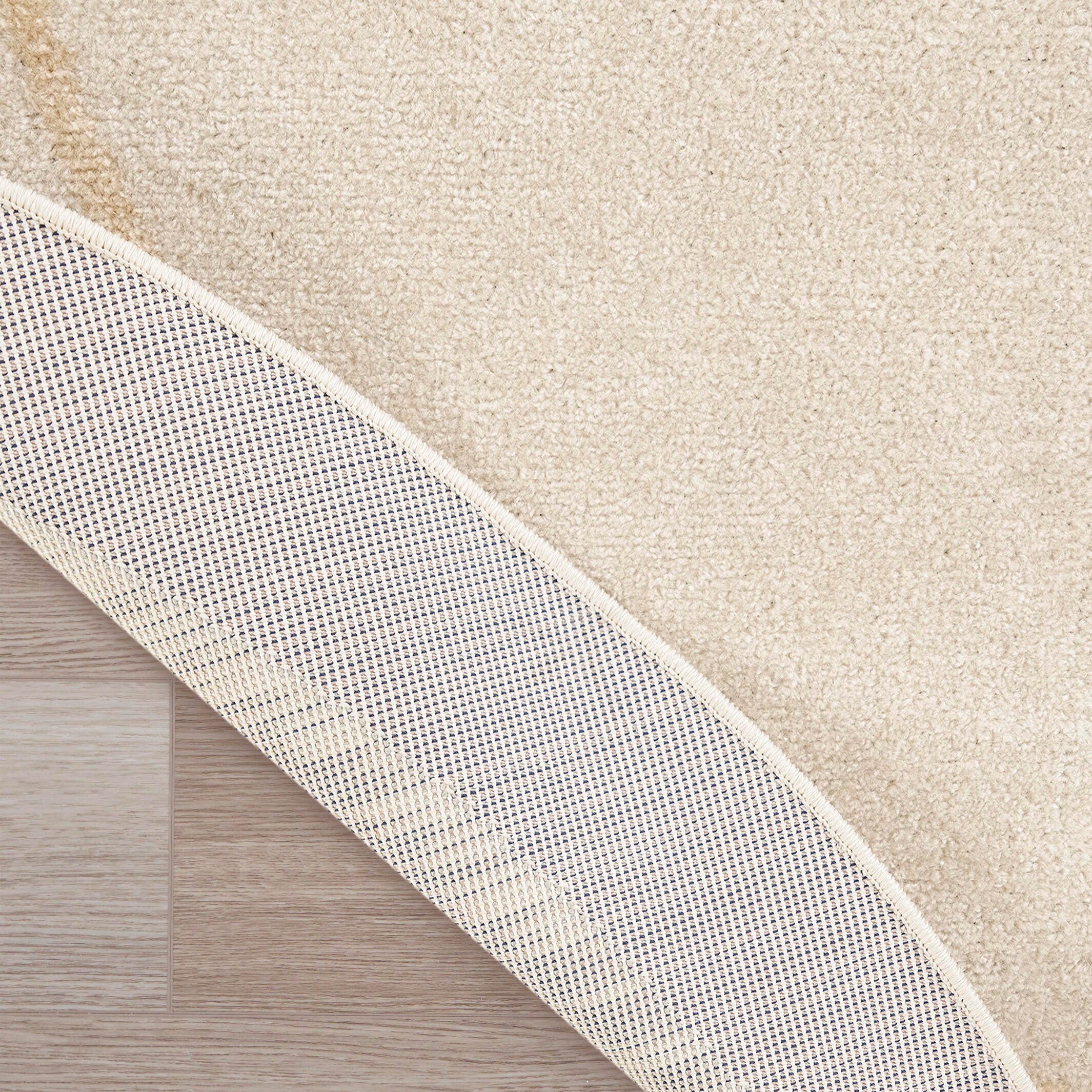 Nourison Home Outdoor Essentials 8' x Round Area Rug, Ivory/Gold, large