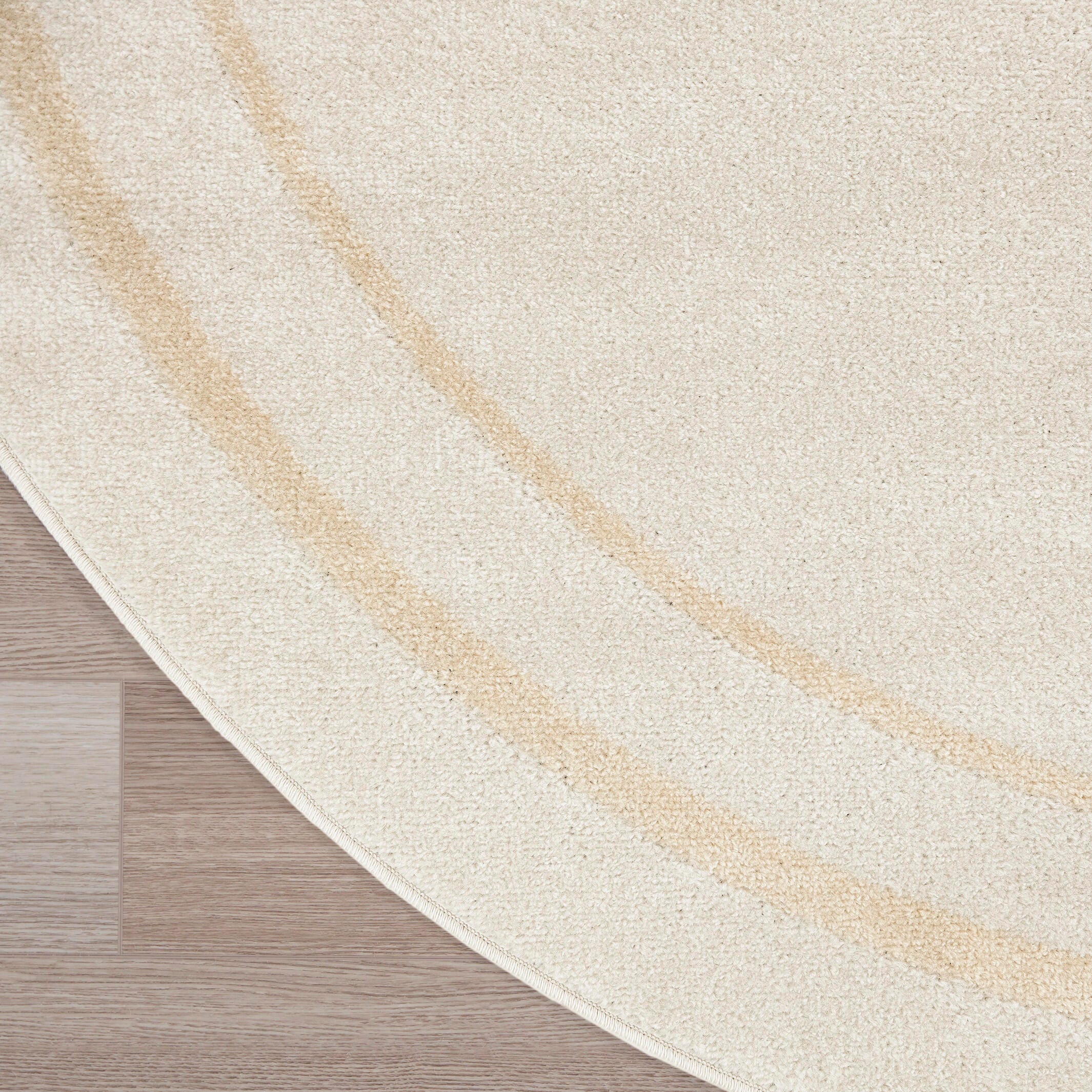 Nourison Home Outdoor Essentials 8' x Round Area Rug, Ivory/Gold, large