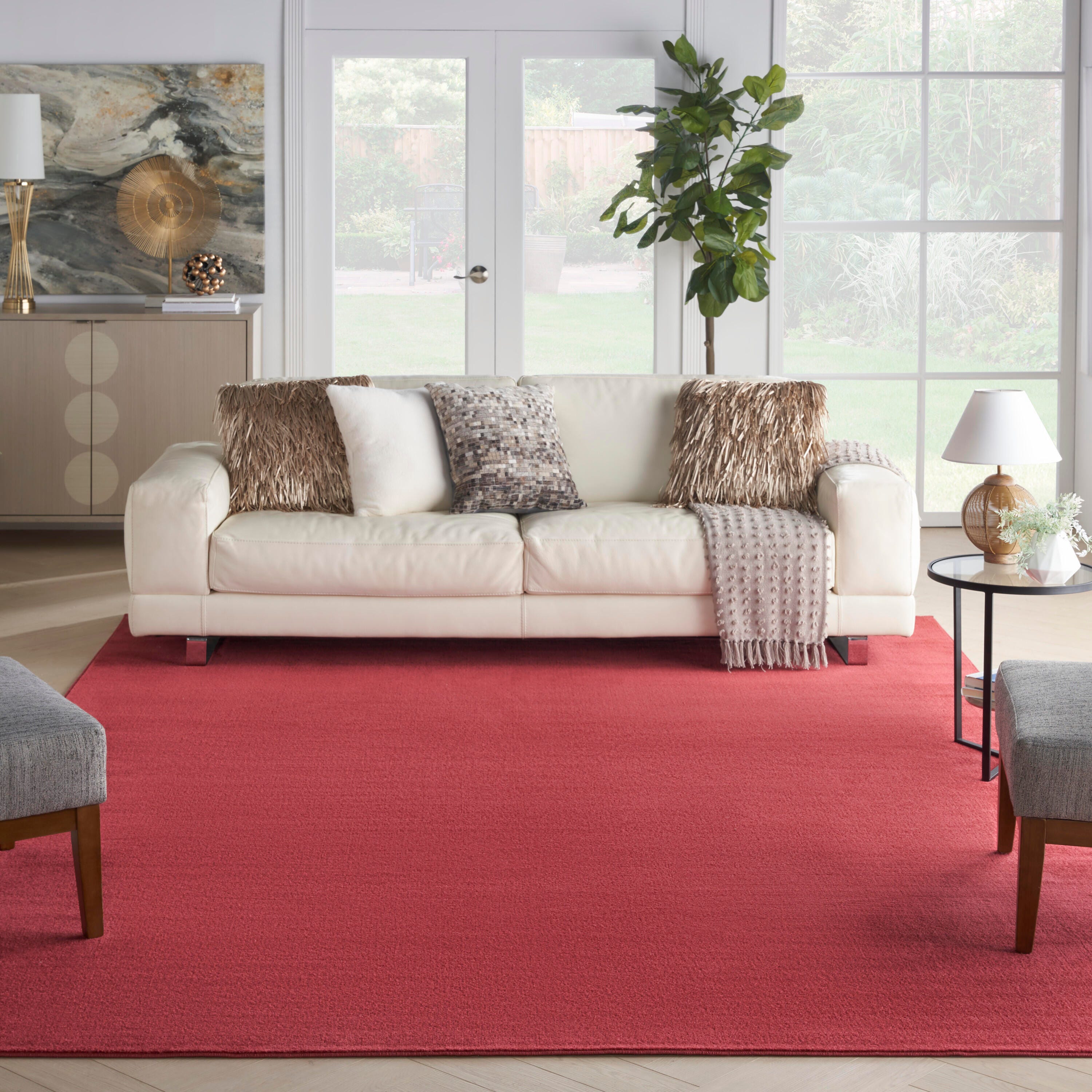 Nourison Home Outdoor Essentials 9' x 12' Area Rug, Brick Red, large