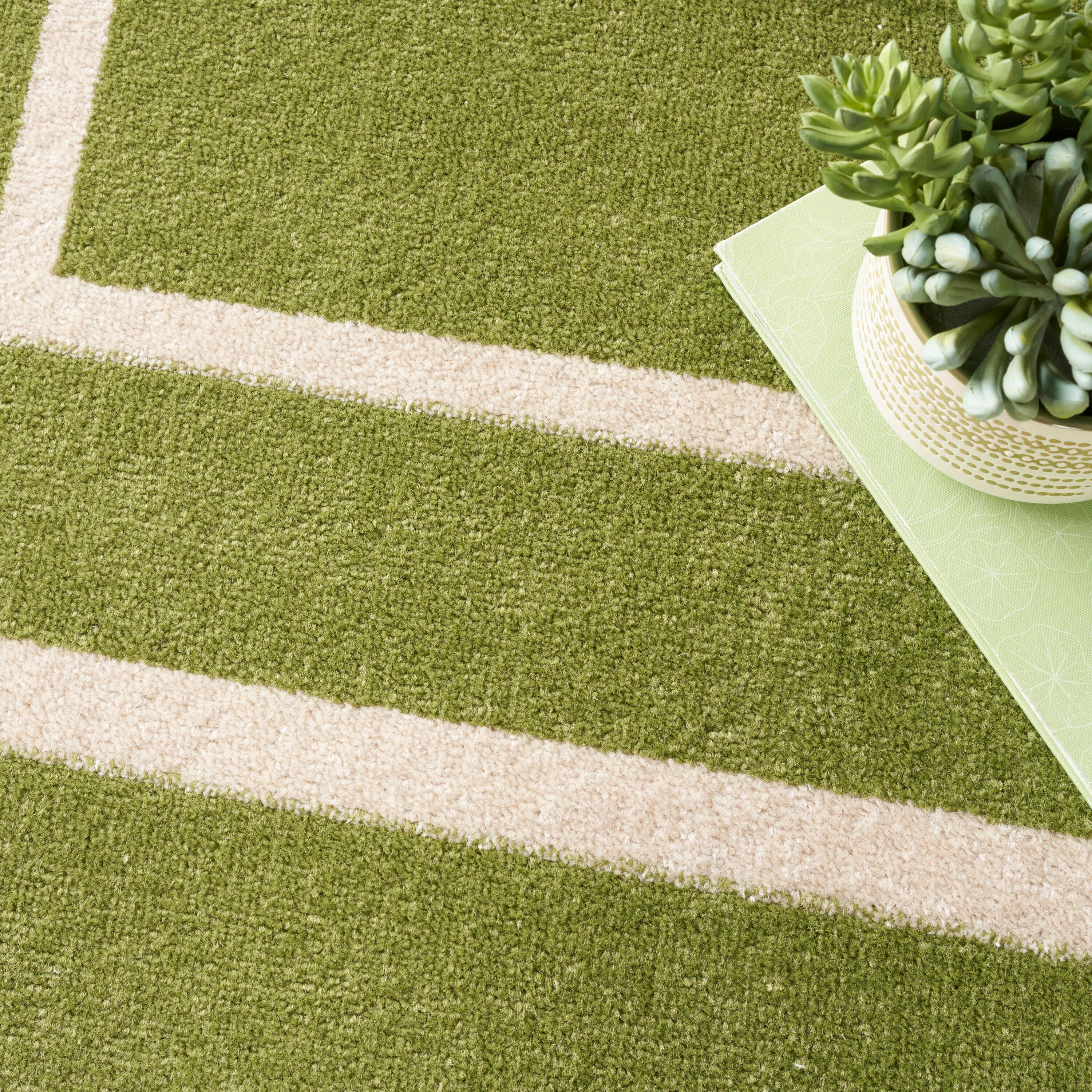 Nourison Home Outdoor Essentials 9' x 12' Area Rug, Green/Ivory, large