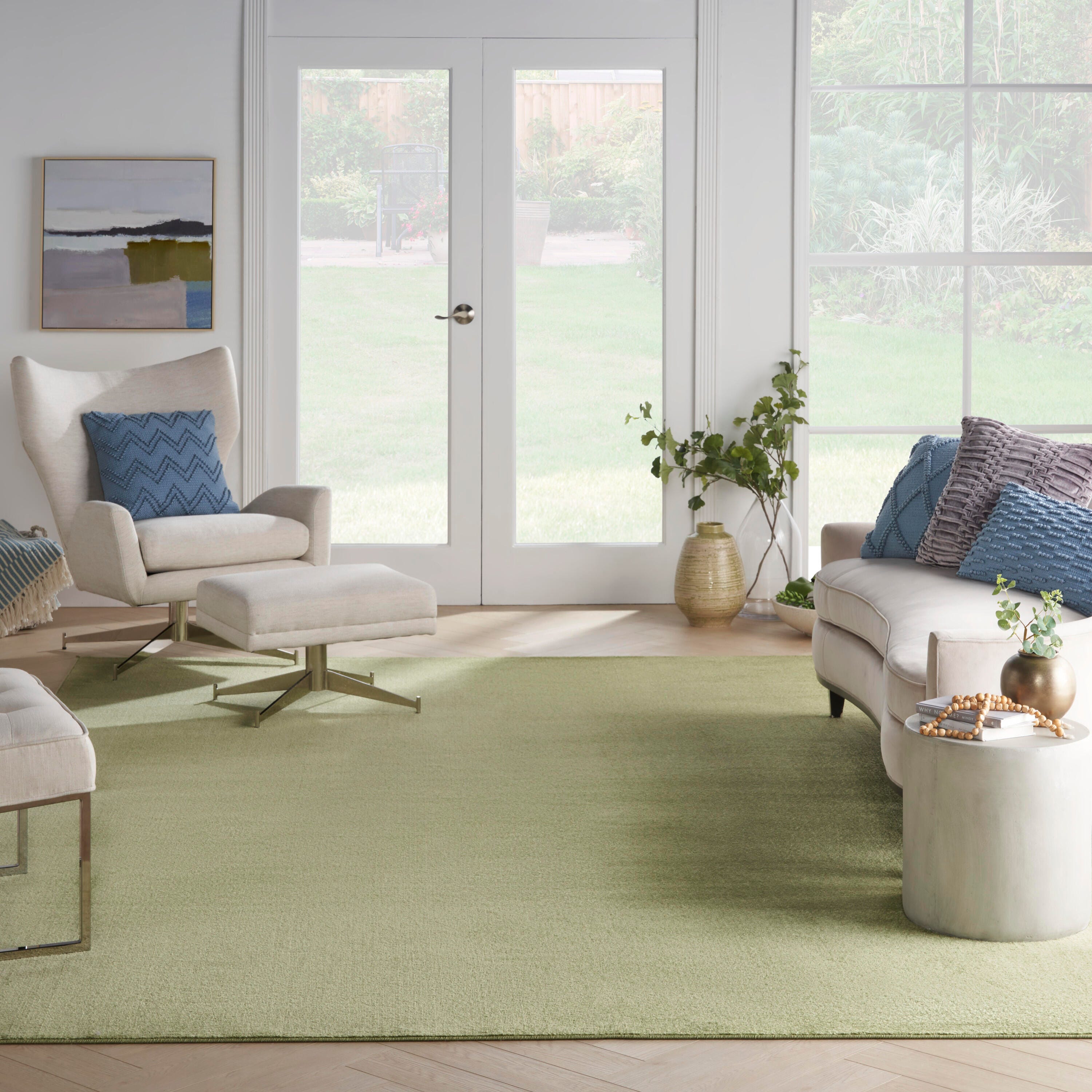 Nourison Home Outdoor Essentials 9' x 12' Area Rug, Green, large