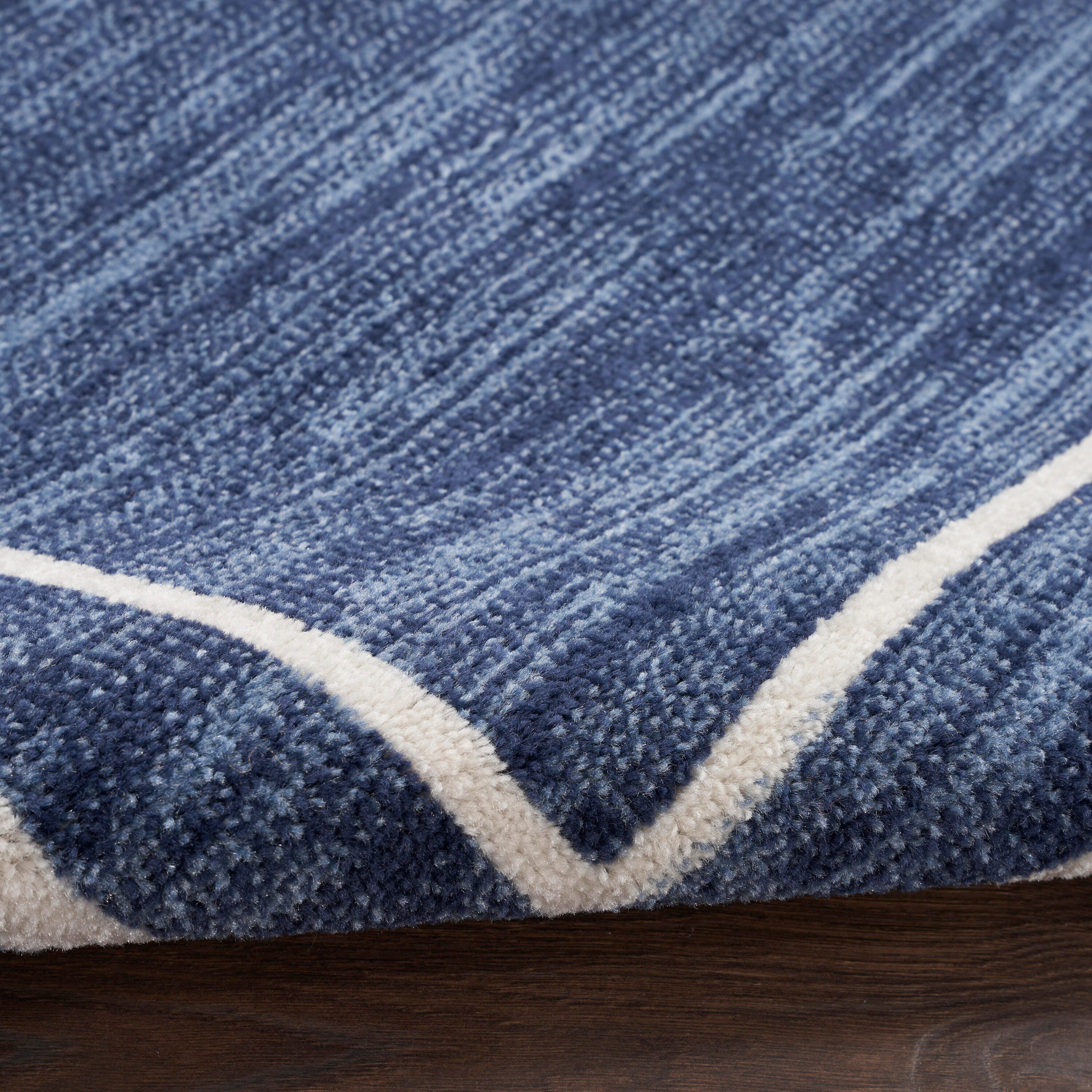 Nourison Home Outdoor Essentials 9' x 12' Area Rug, Navy/Ivory, large