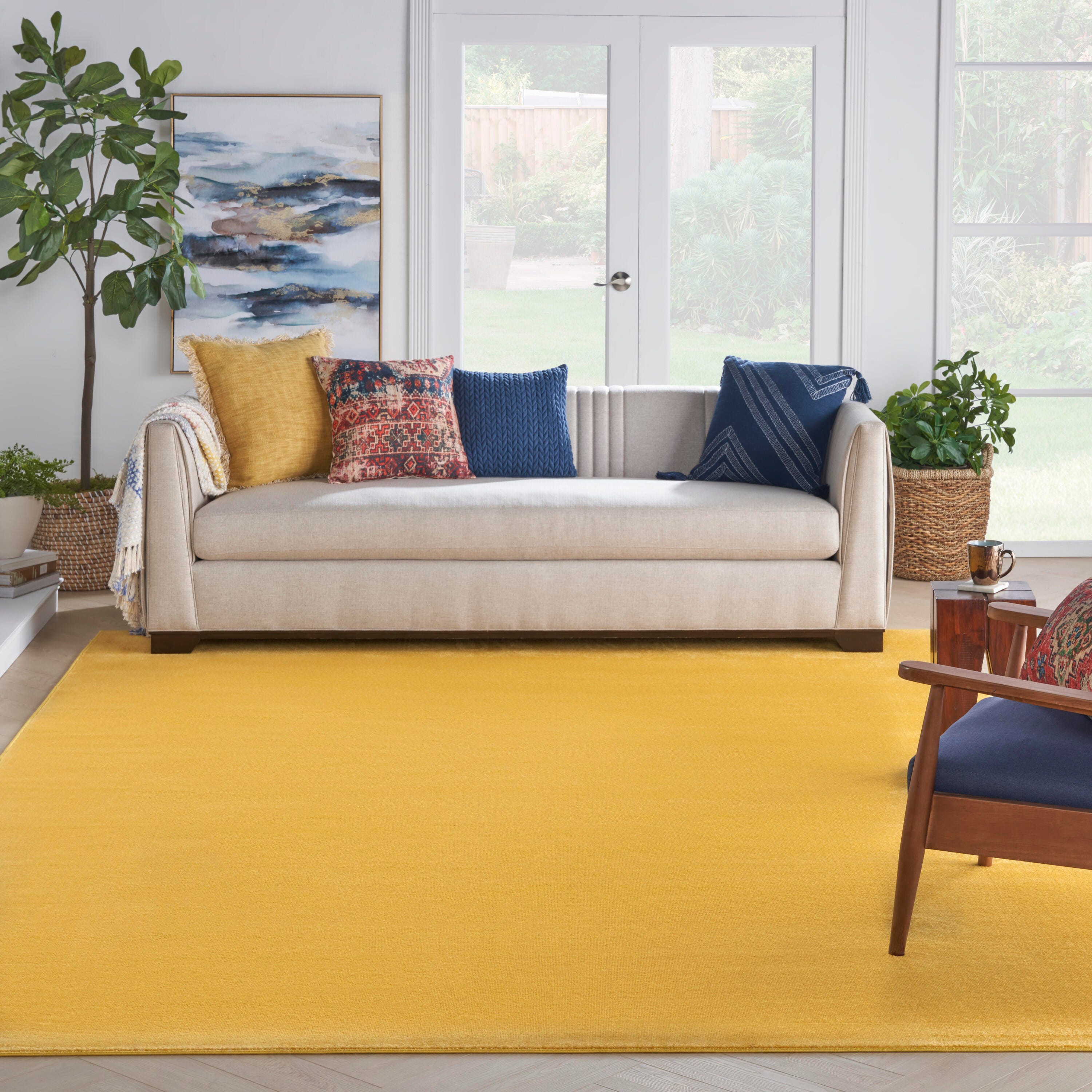 Nourison Home Outdoor Essentials 9' x 12' Area Rug, Yellow, large
