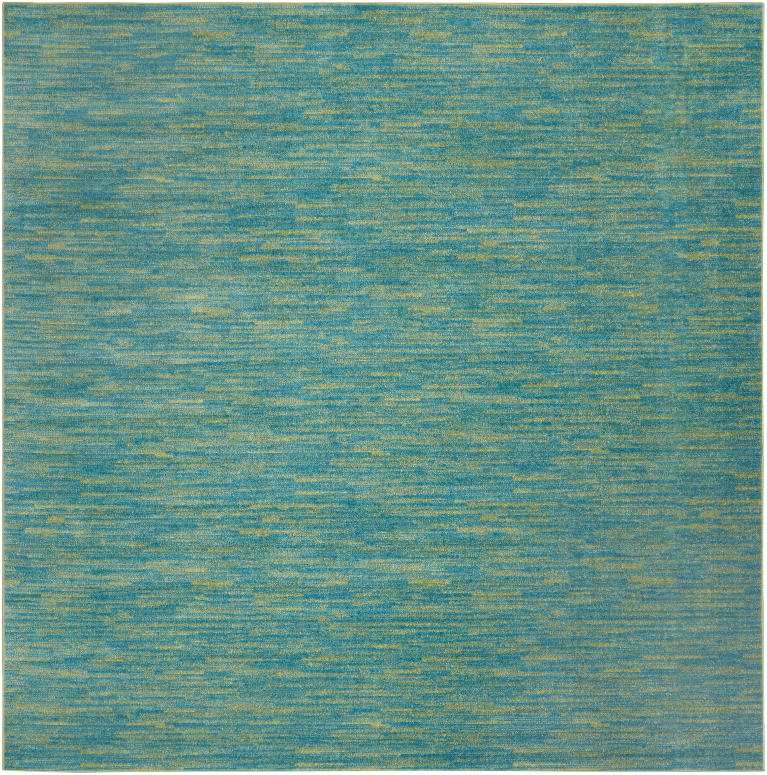 Nourison Home Outdoor Essentials 9' x Square Area Rug, Blue/Green, large