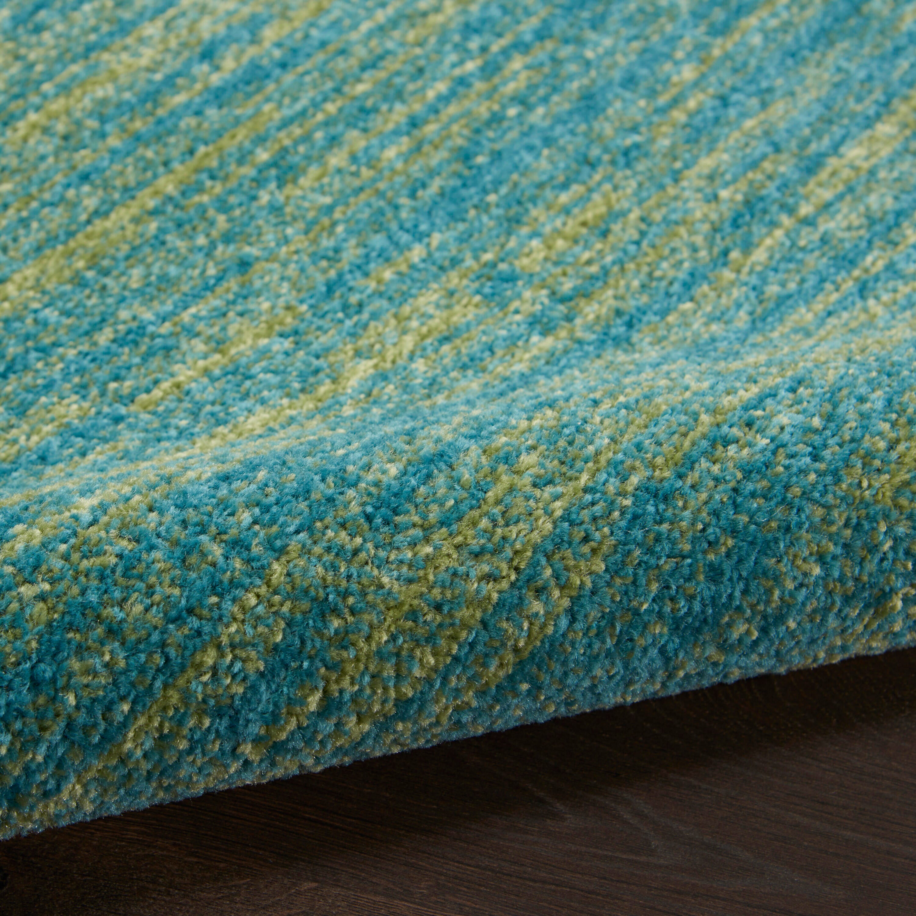 Nourison Home Outdoor Essentials 9' x Square Area Rug, Blue/Green, large