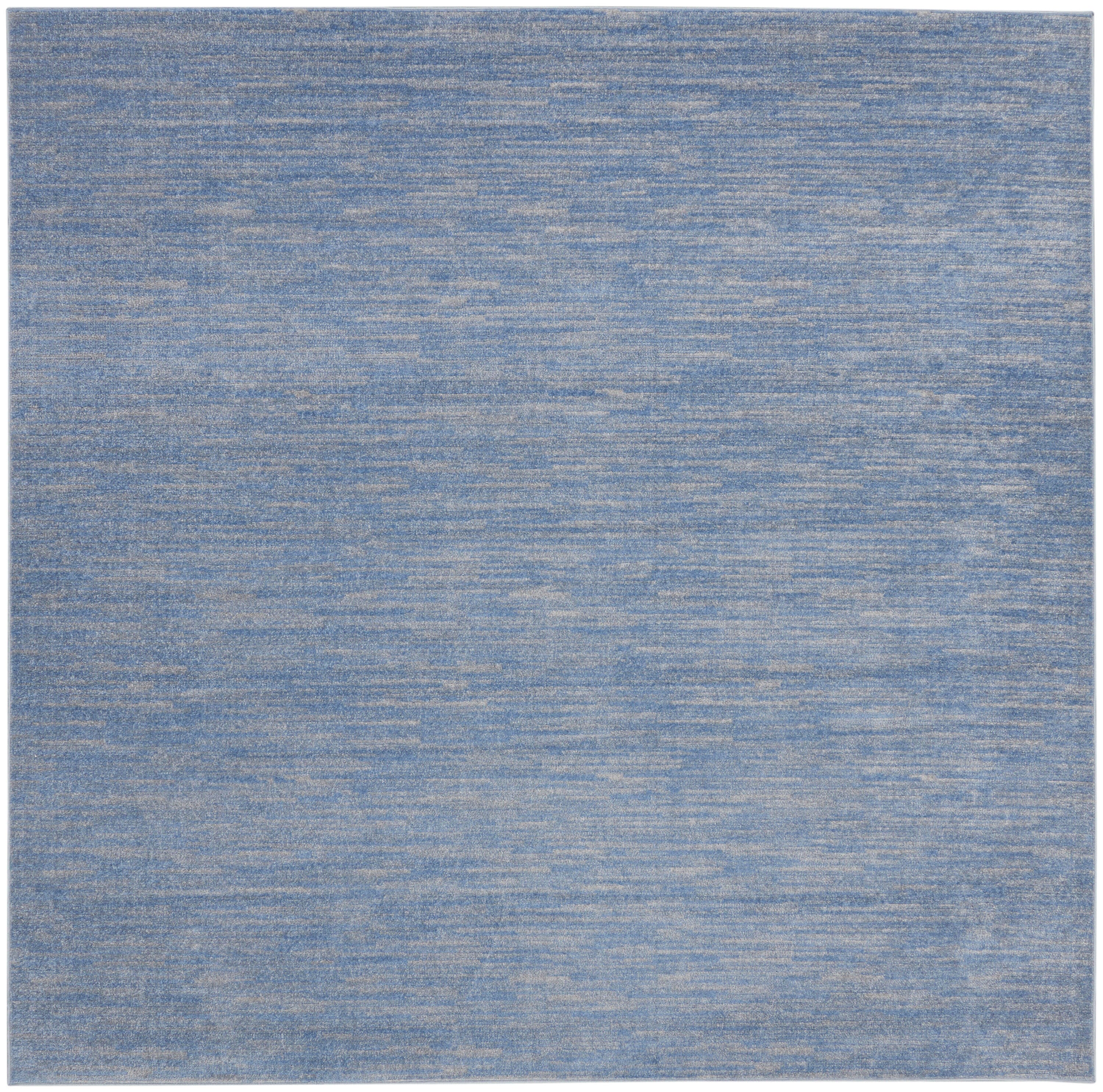 Nourison Home Outdoor Essentials 9' x Square Area Rug, Blue/Gray, large