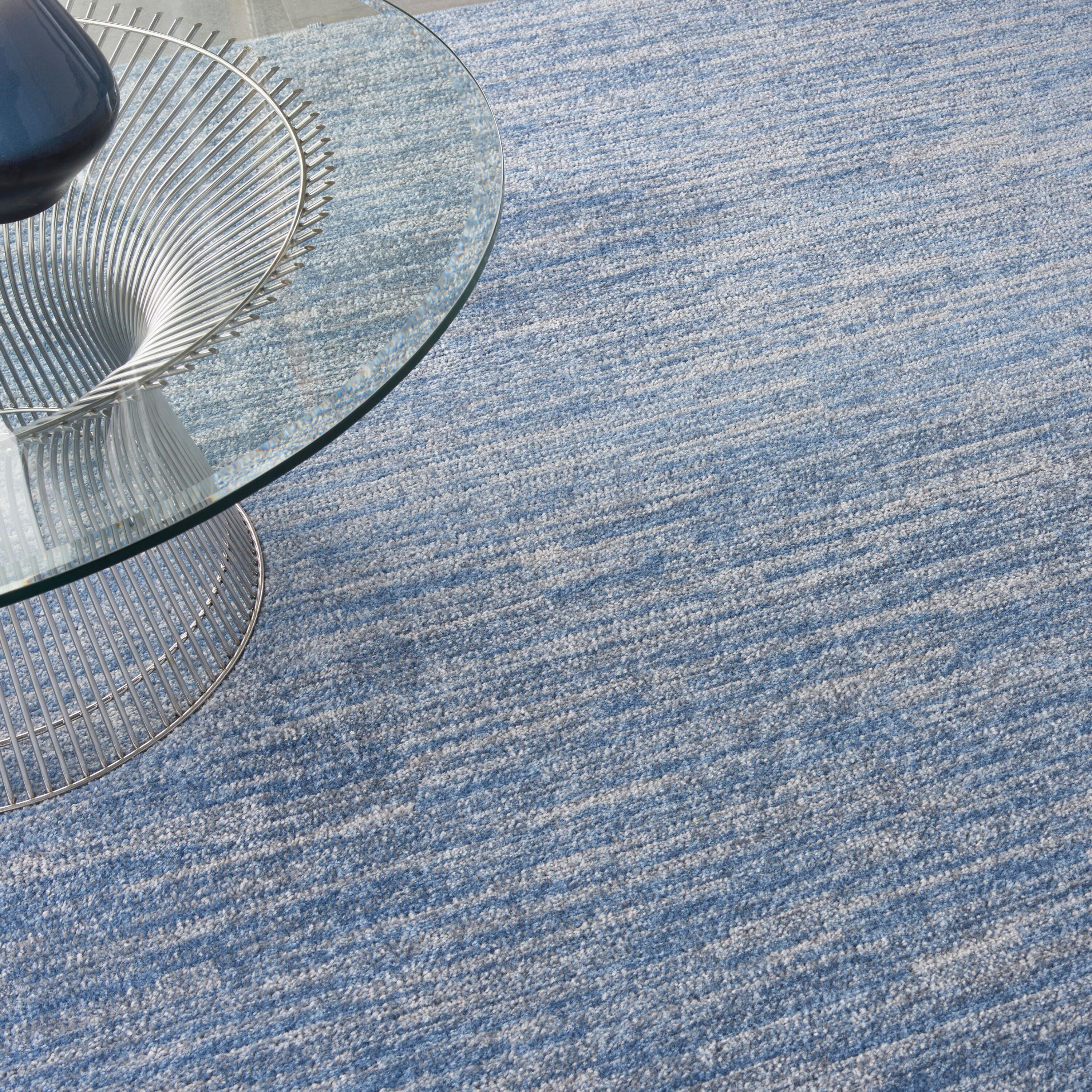 Nourison Home Outdoor Essentials 9' x Square Area Rug, Blue/Gray, large